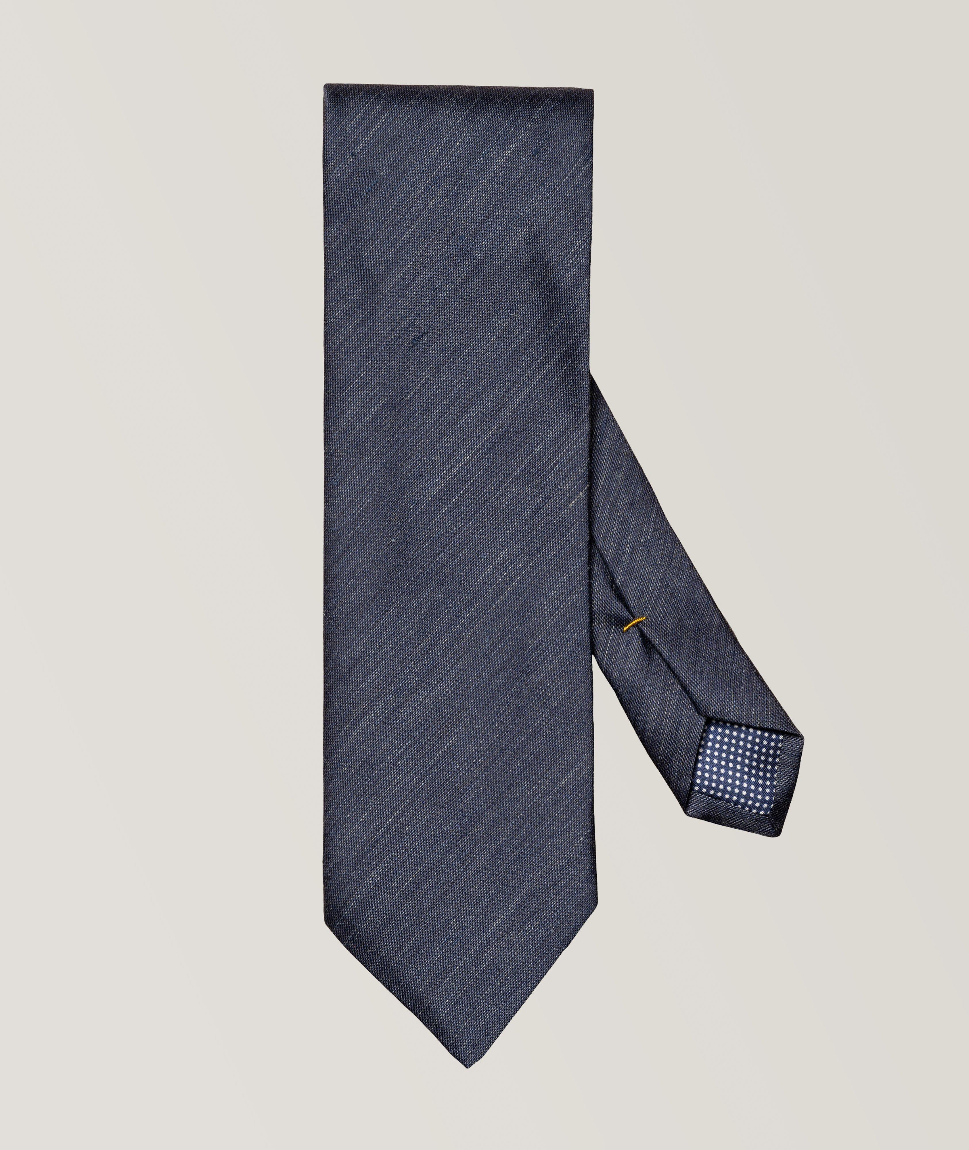 Solid Silk Linen Tie image 0