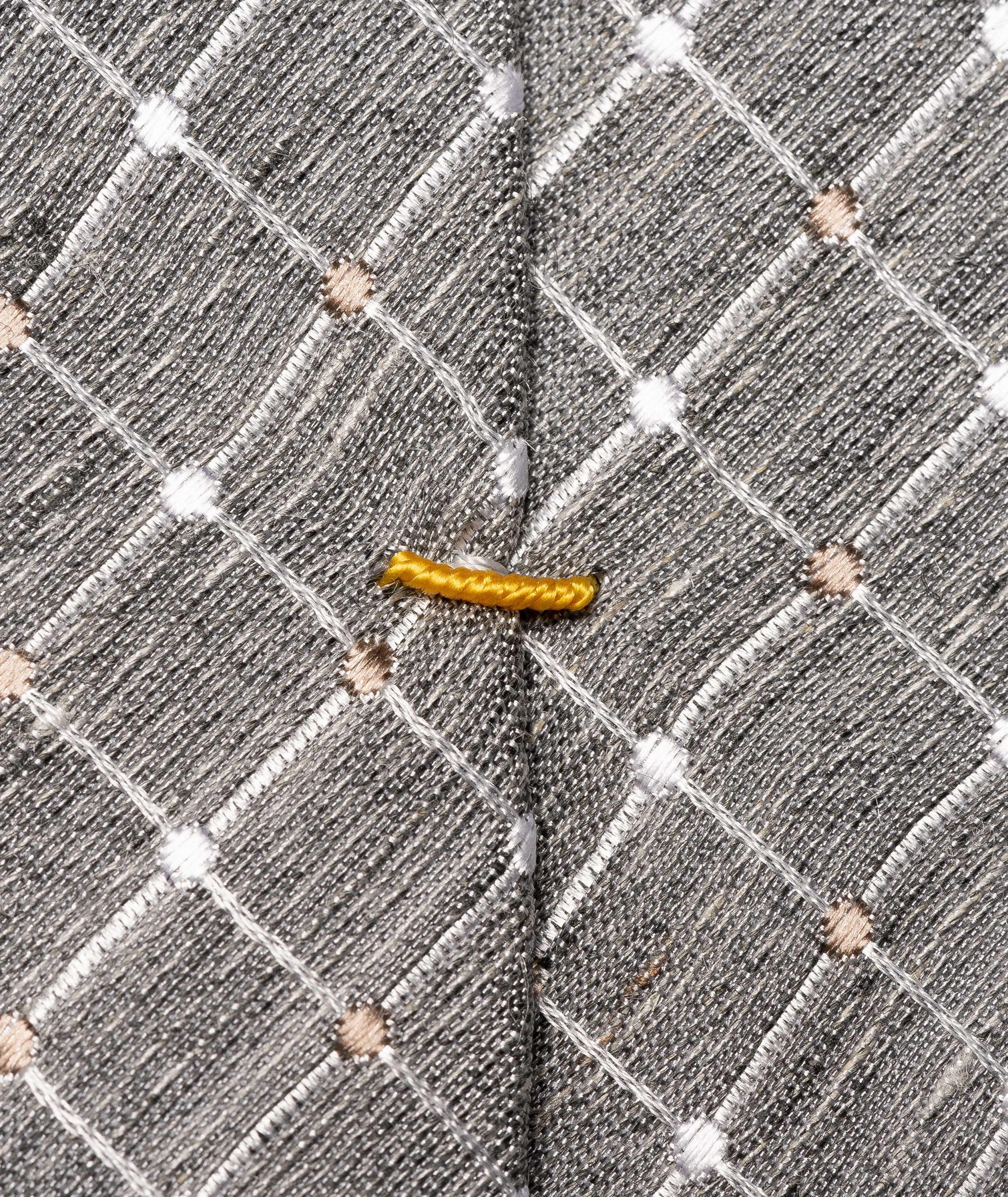 Cravate en soie et en lin à motif quadrillé image 1