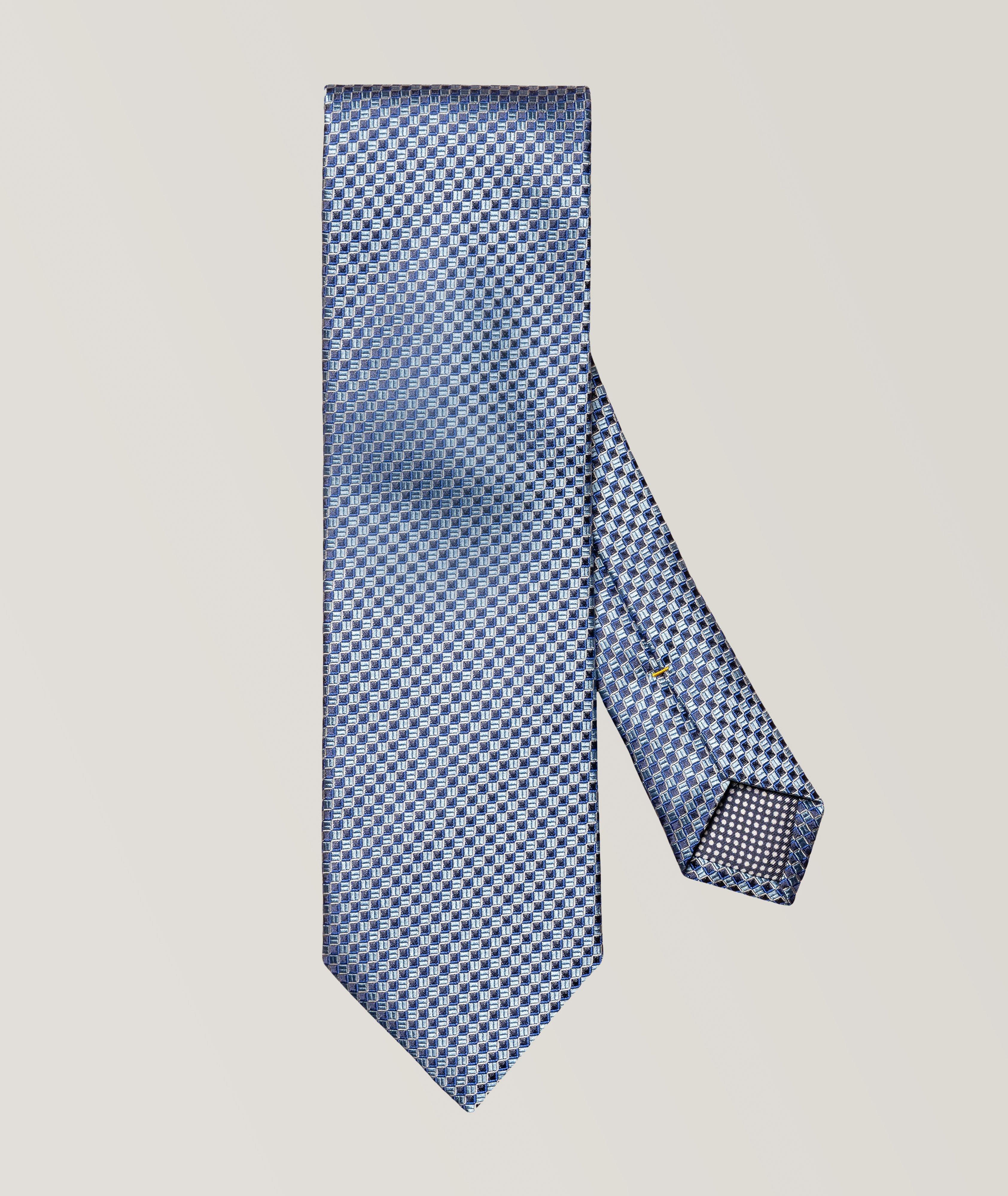 Eton Geometric Woven Silk Tie 