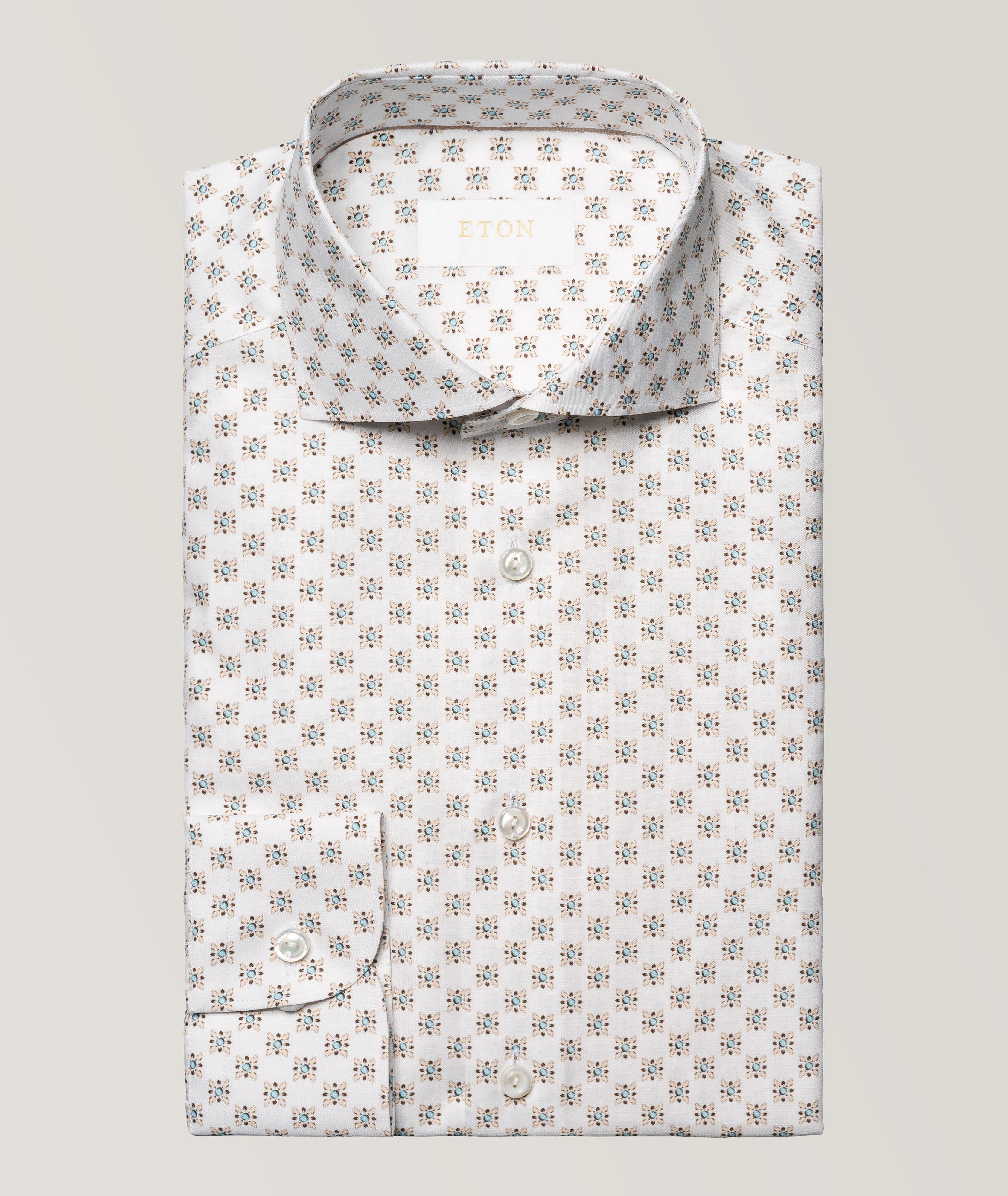 Slim-Fit Geometric Elevated Dress Shirt image 0