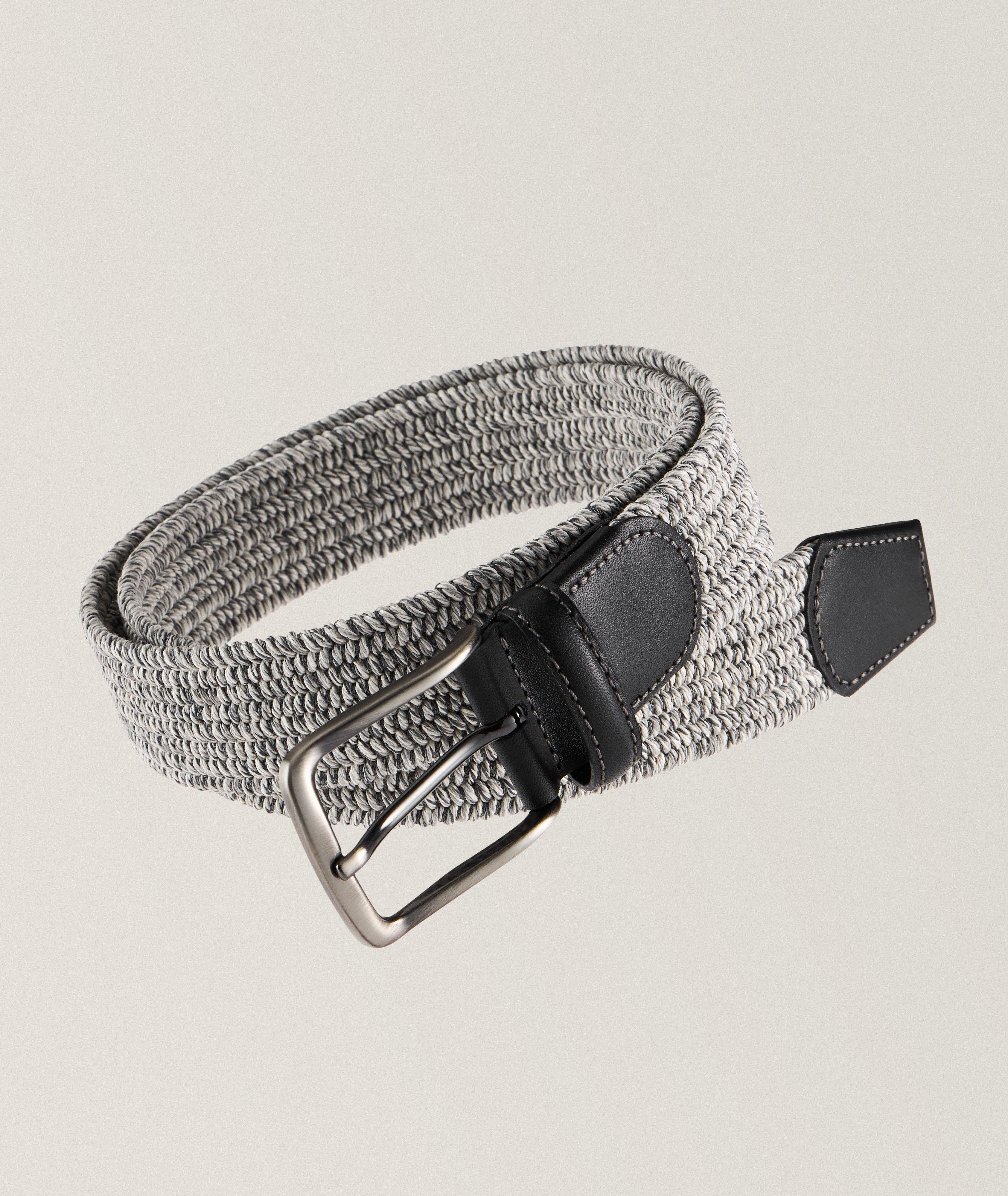 Mélange Technical-Stretch Woven Pin-Buckle Belt image 0