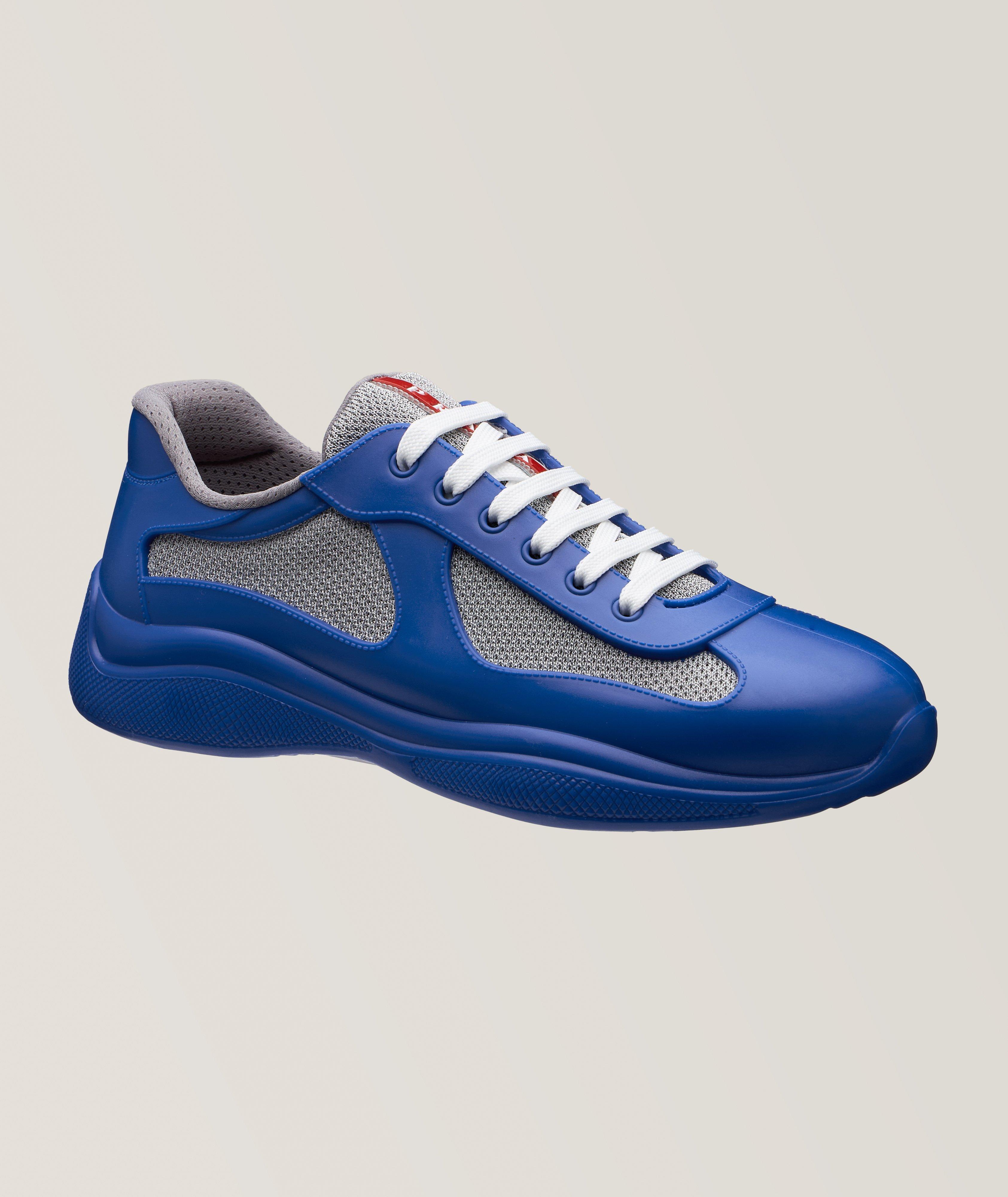 Blue prada americas cup sneakers best sale