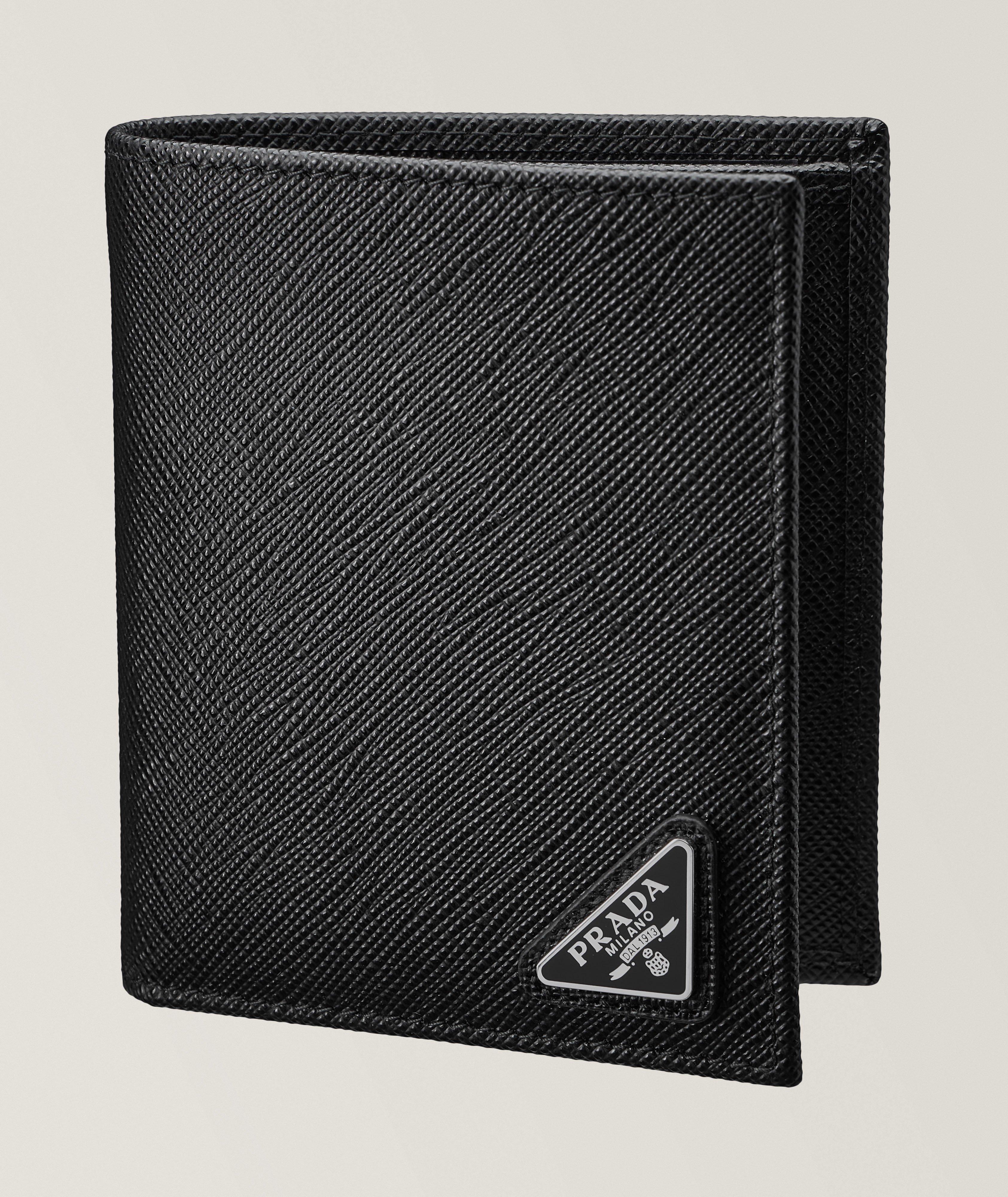 Textured Saffiano Leather Bifold Wallet
