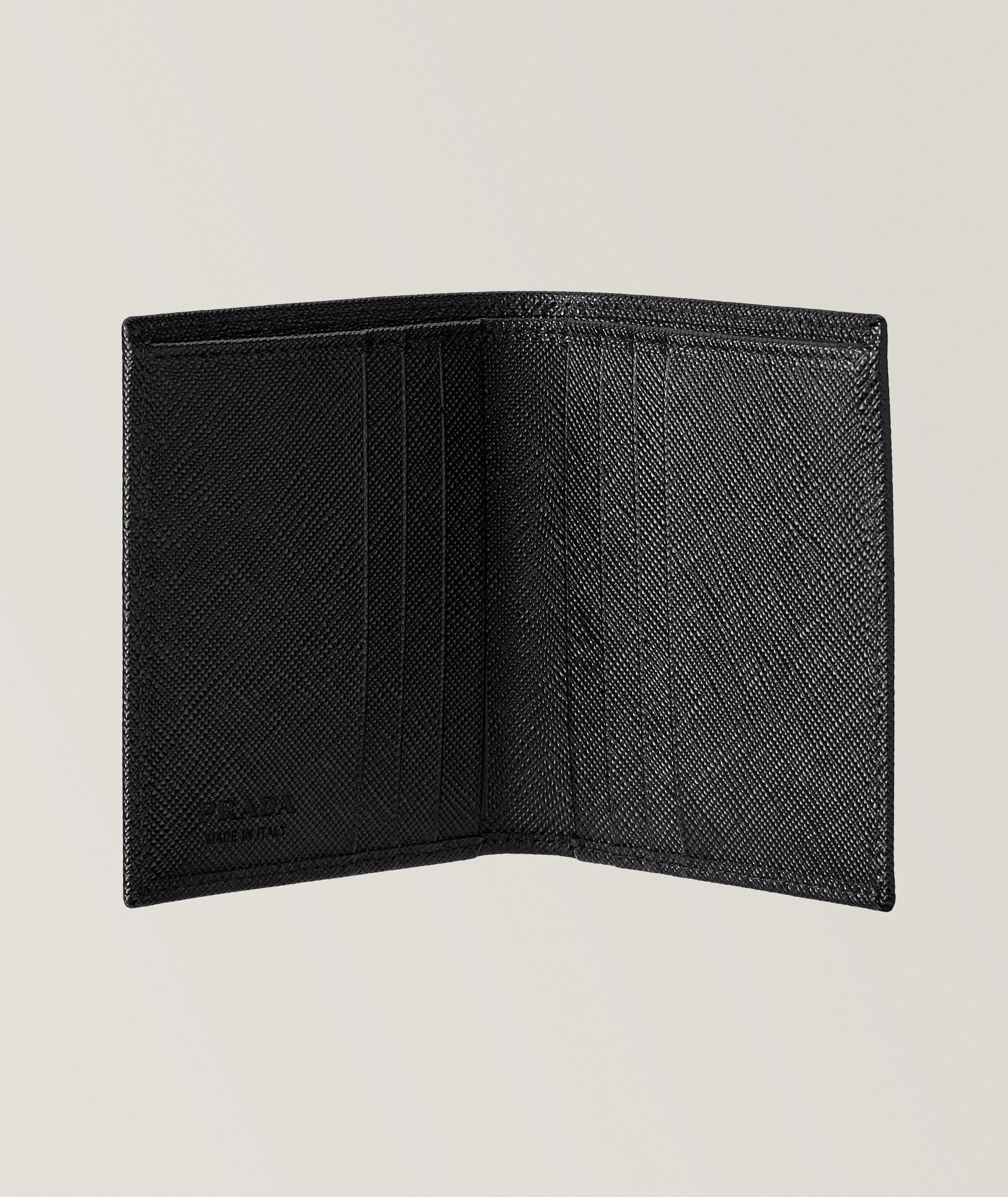 Textured Saffiano Leather Bifold Wallet