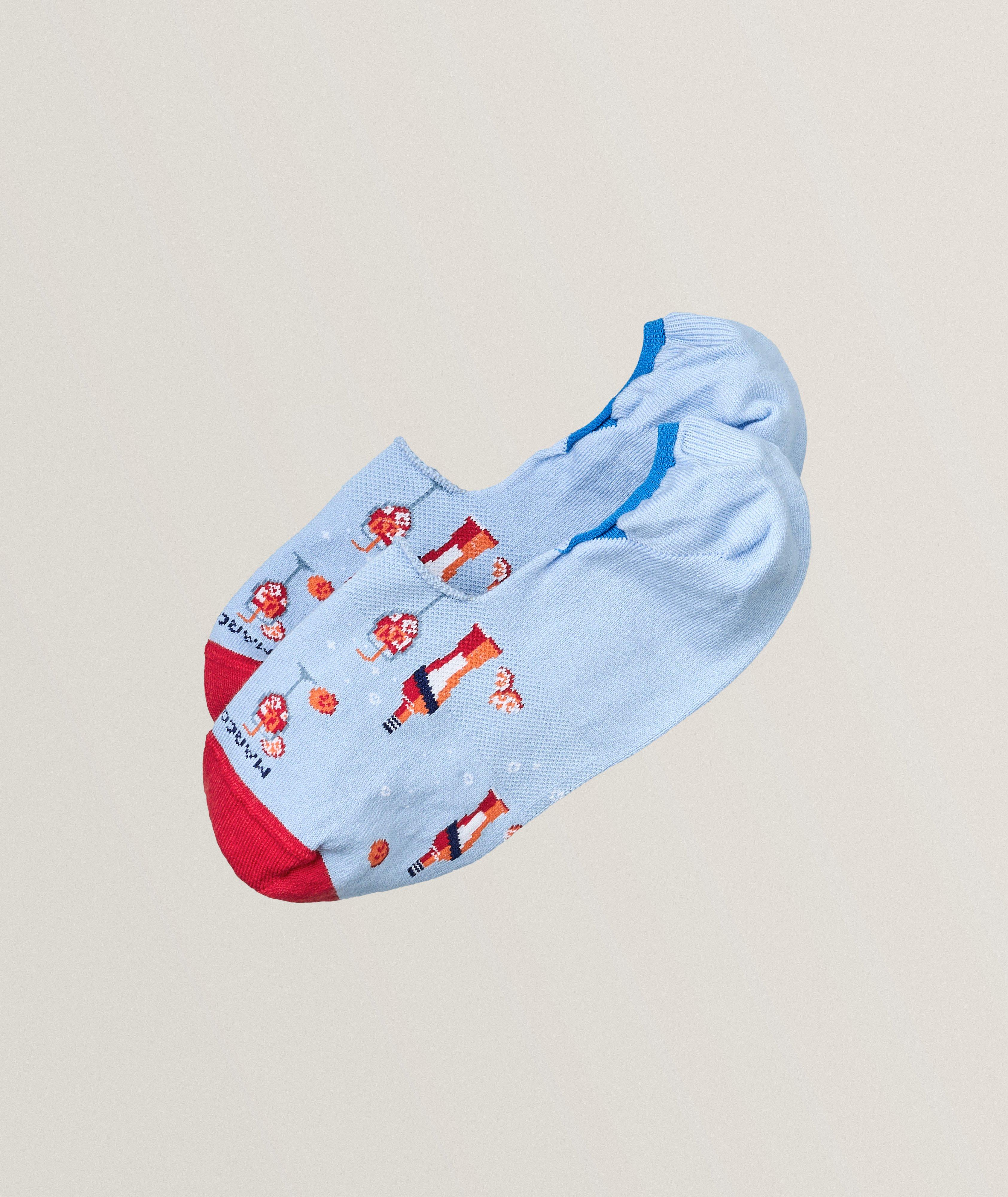 Chaussettes courtes en mélange de coton à motif image 0