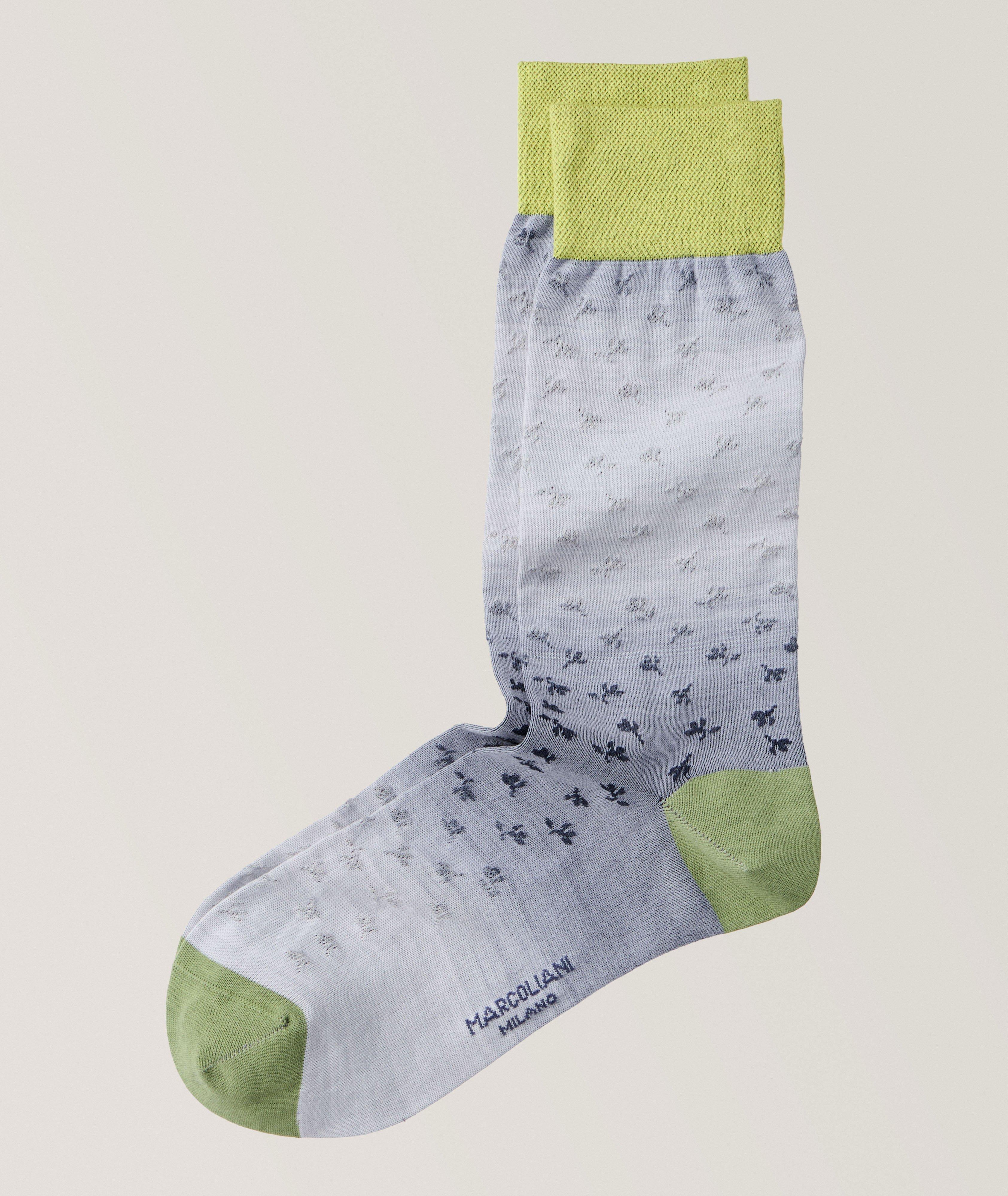 Chaussettes en coton pima et en nylon, collection Aquarelle image 0