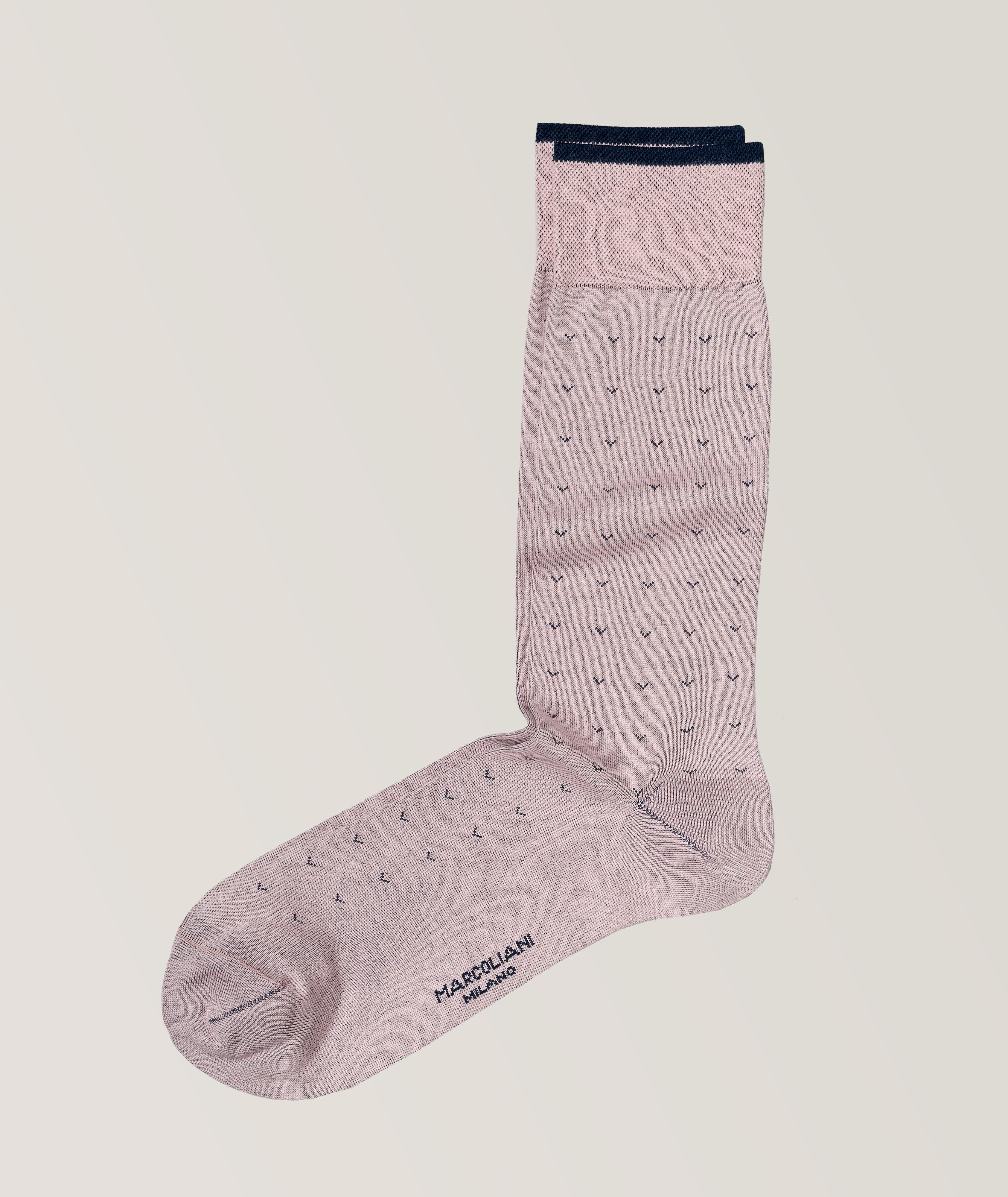 Volo Print Cotton-Blend Crew Socks