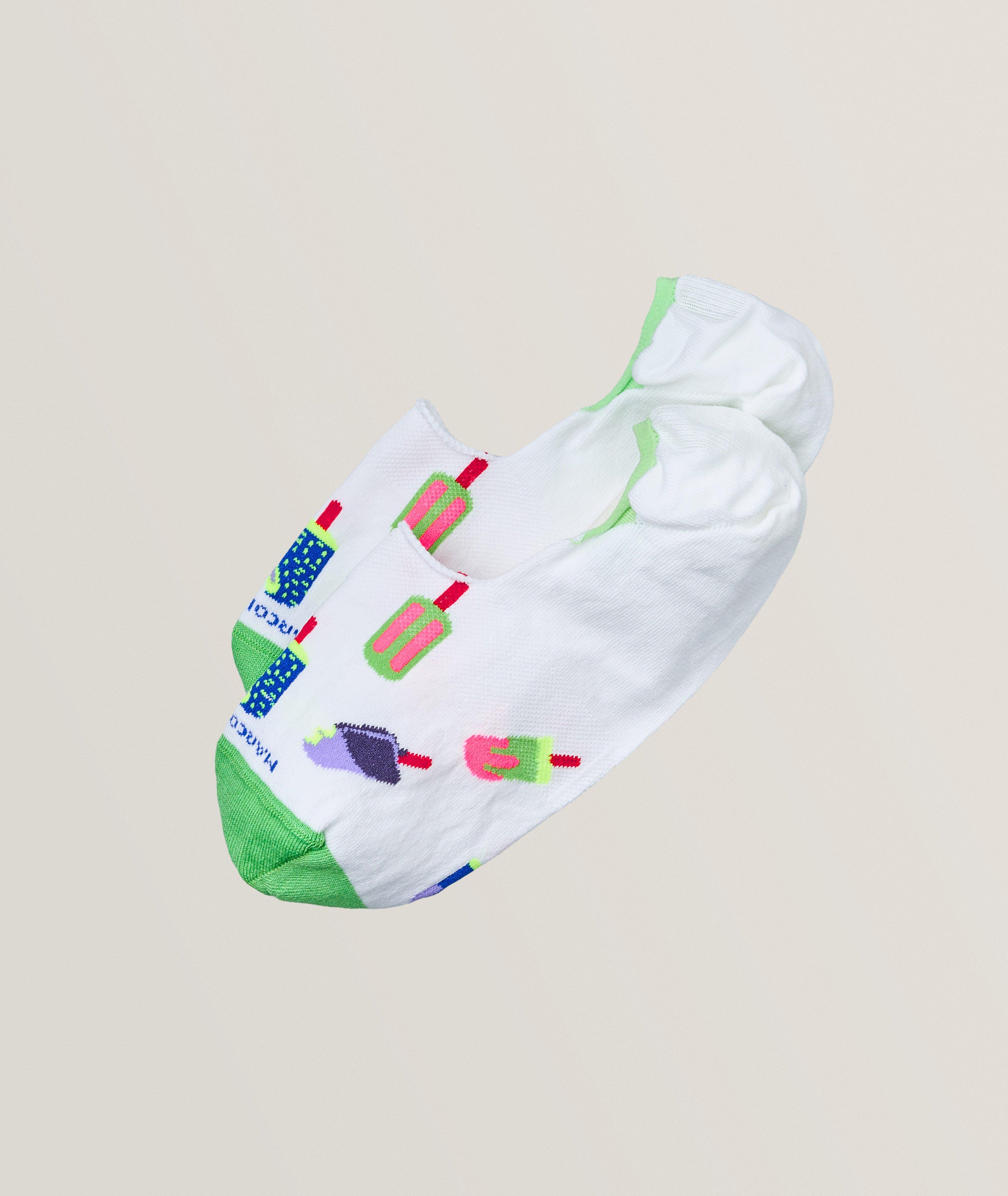 Chaussettes courtes en coton à motif de cornets de crème glacée image 0