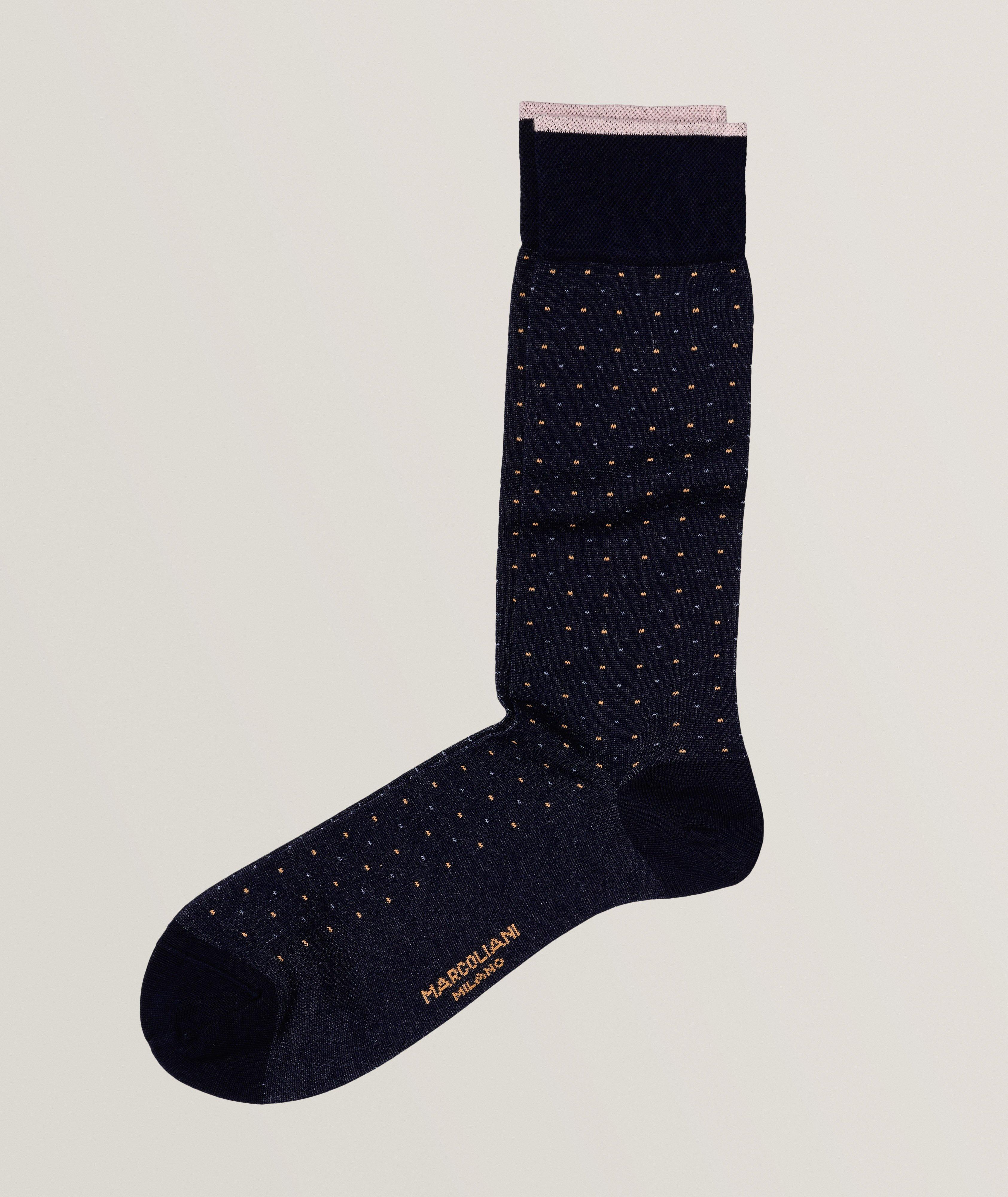 Varese Pindot Cotton Blend Crew Socks image 0