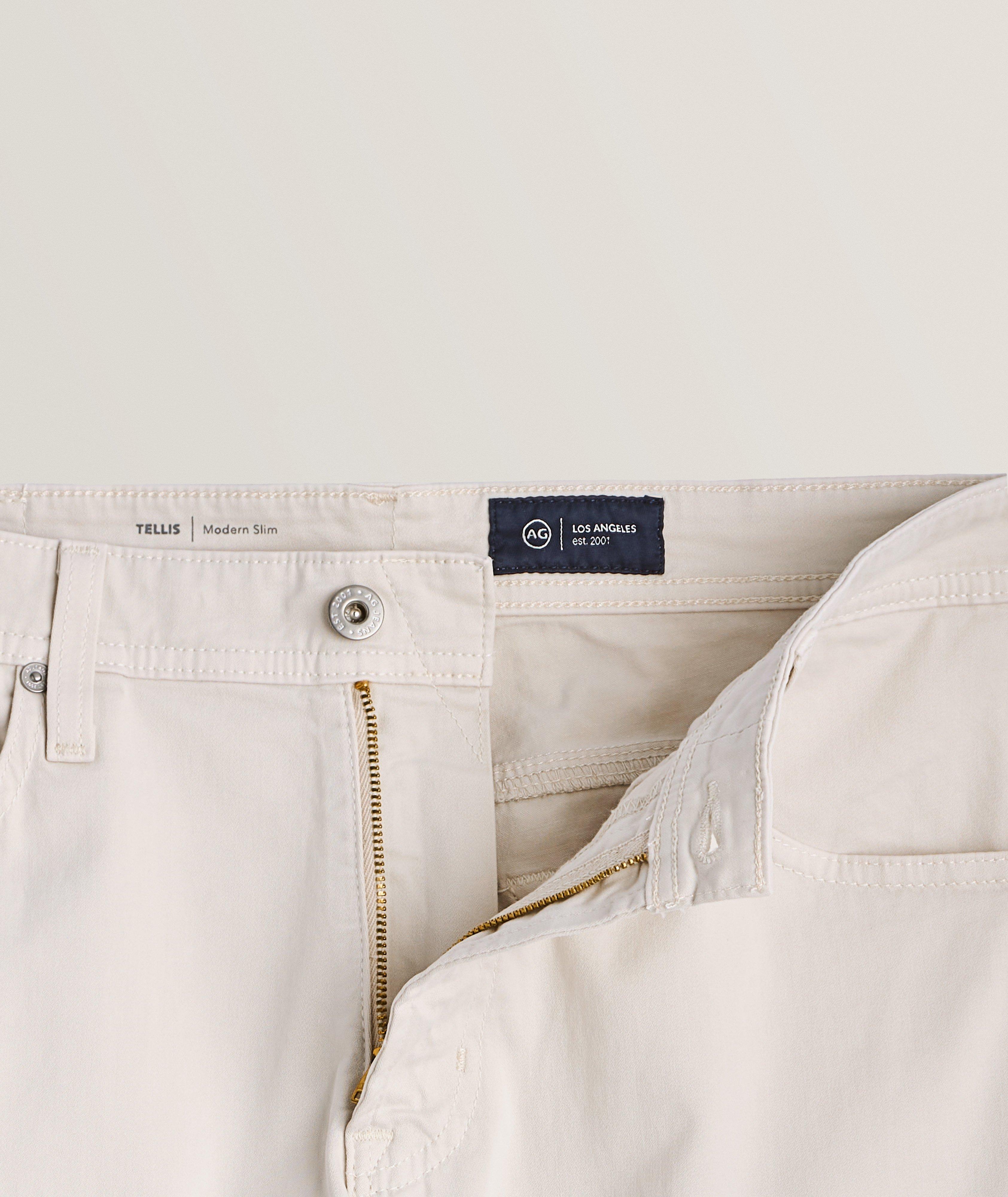 Pantalon Tellis en coton extensible de coupe moderne amincie image 1