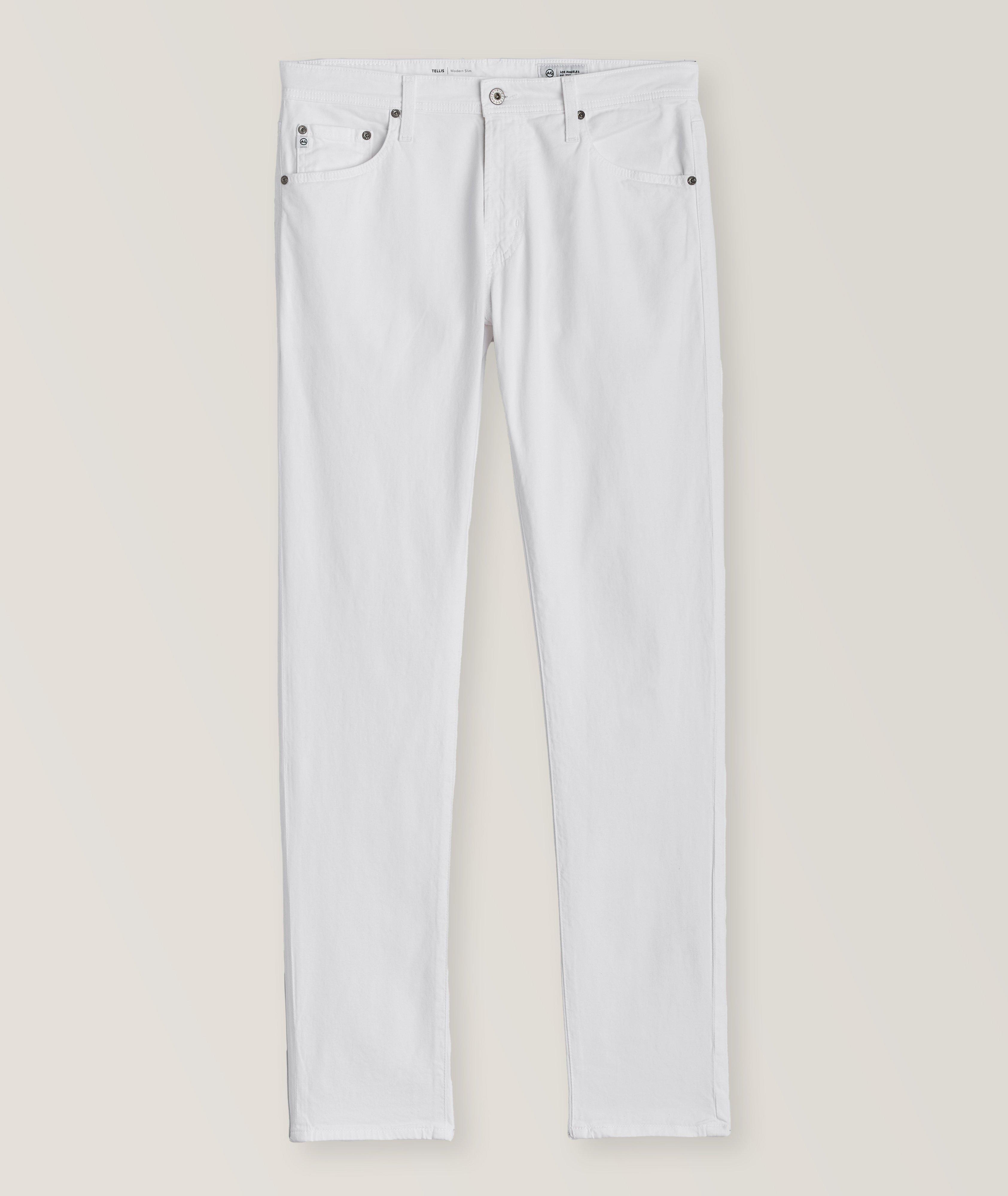 Pantalon Tellis en coton extensible de coupe moderne amincie image 0