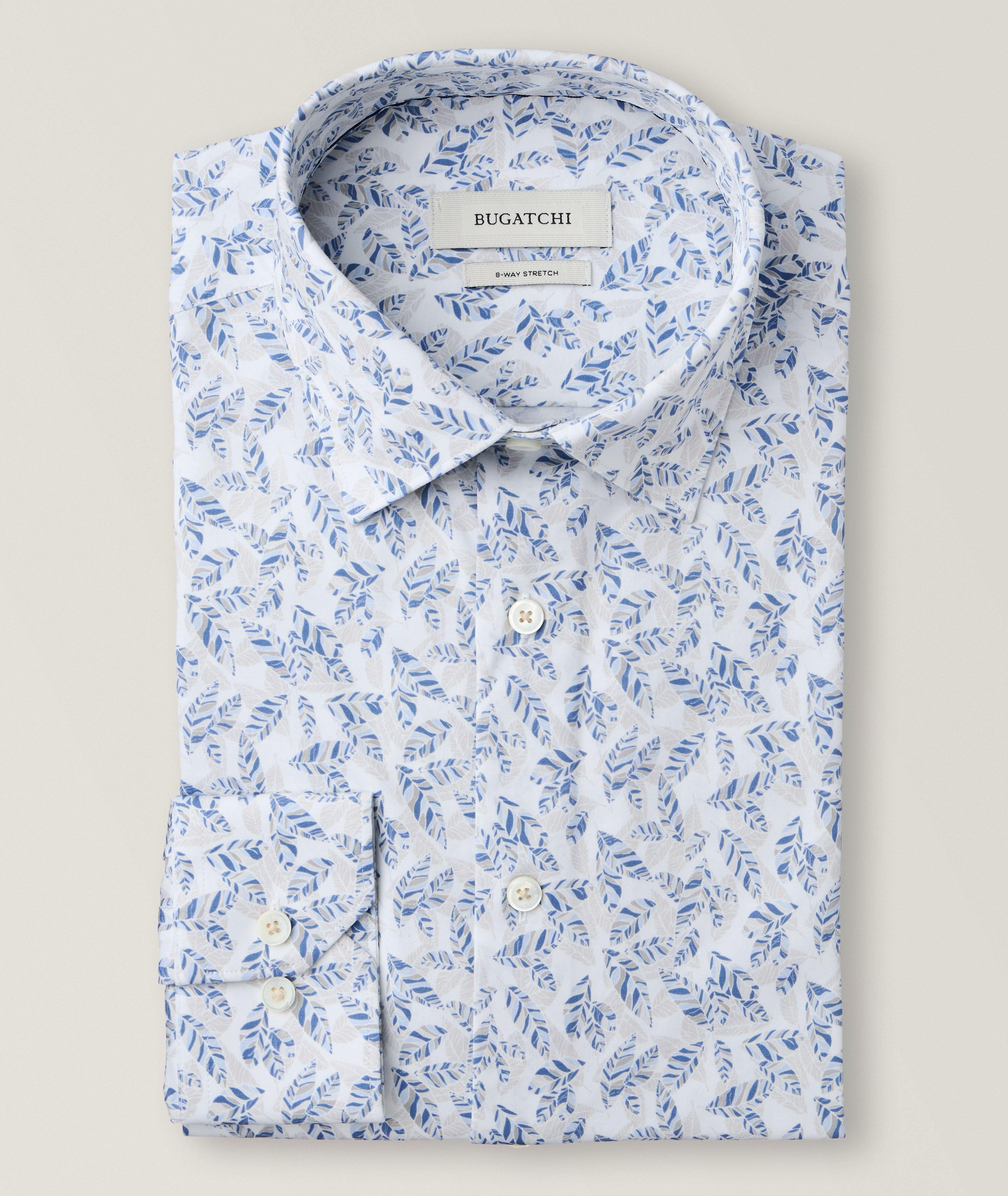 Chemise décontractée en tissu OoohCotton à motif de feuilles image 0