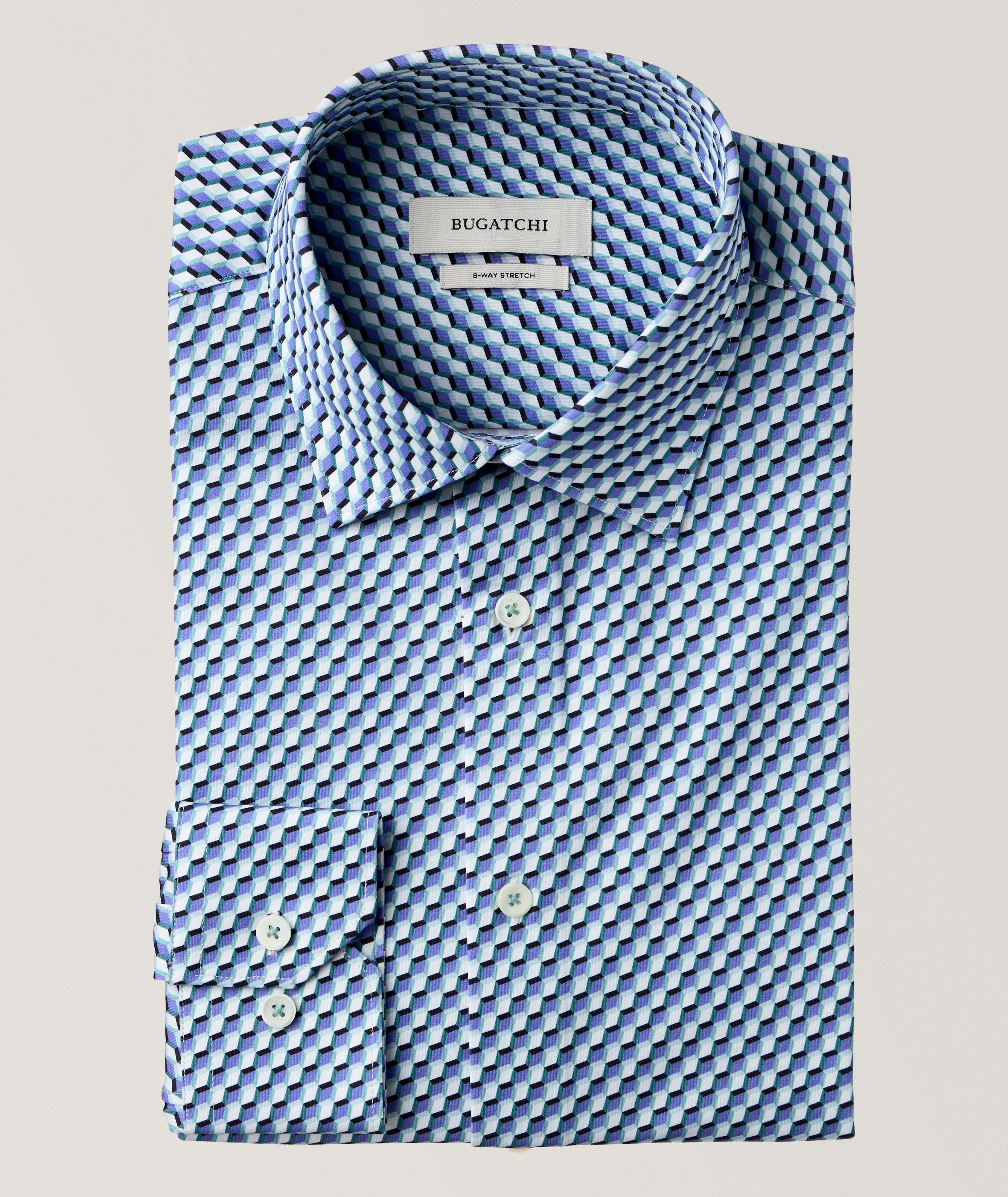 Chemise décontractée en tissu OoohCotton à motif losangé image 0