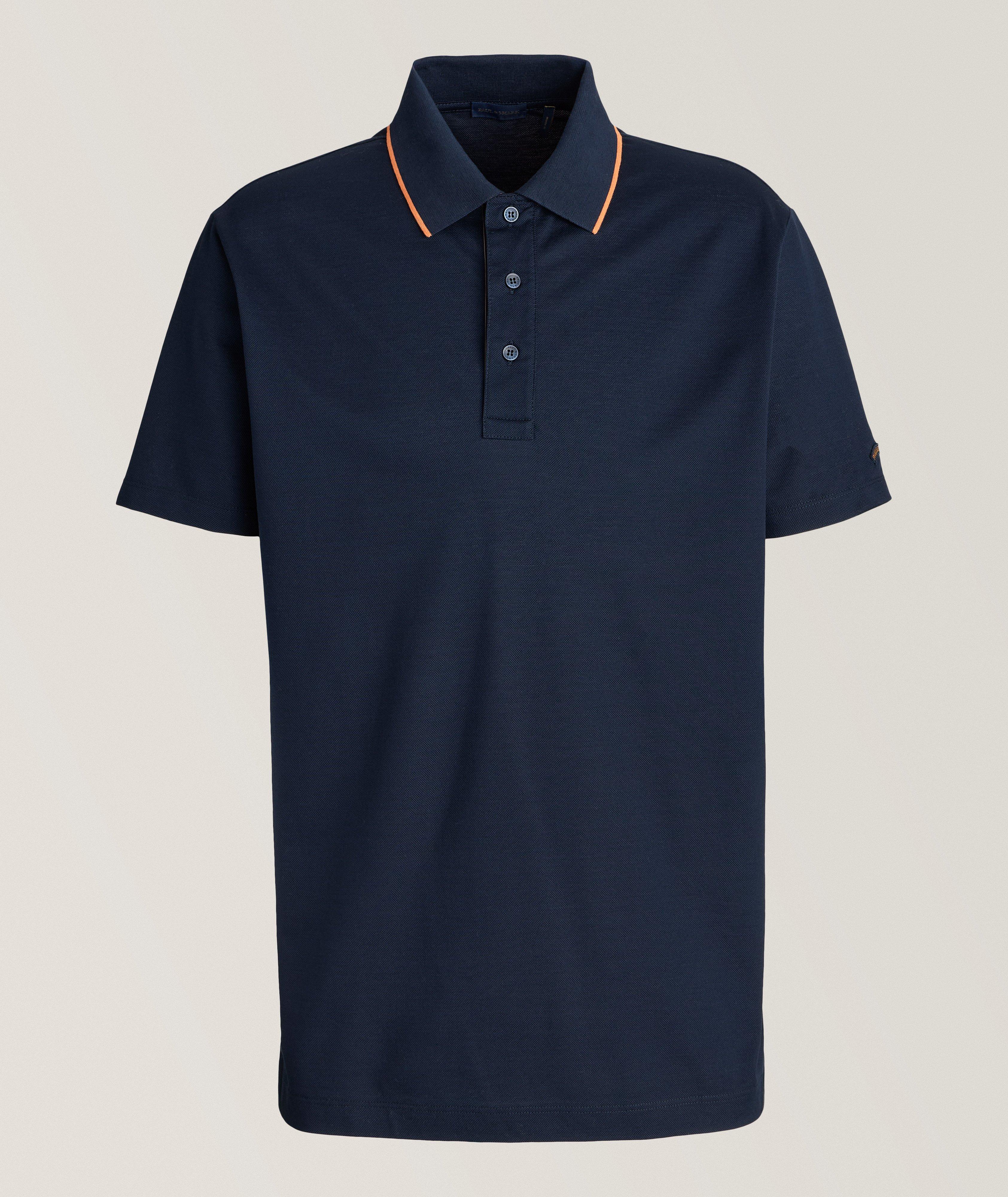 Paul & Shark Striped Undercollar Cotton Polo