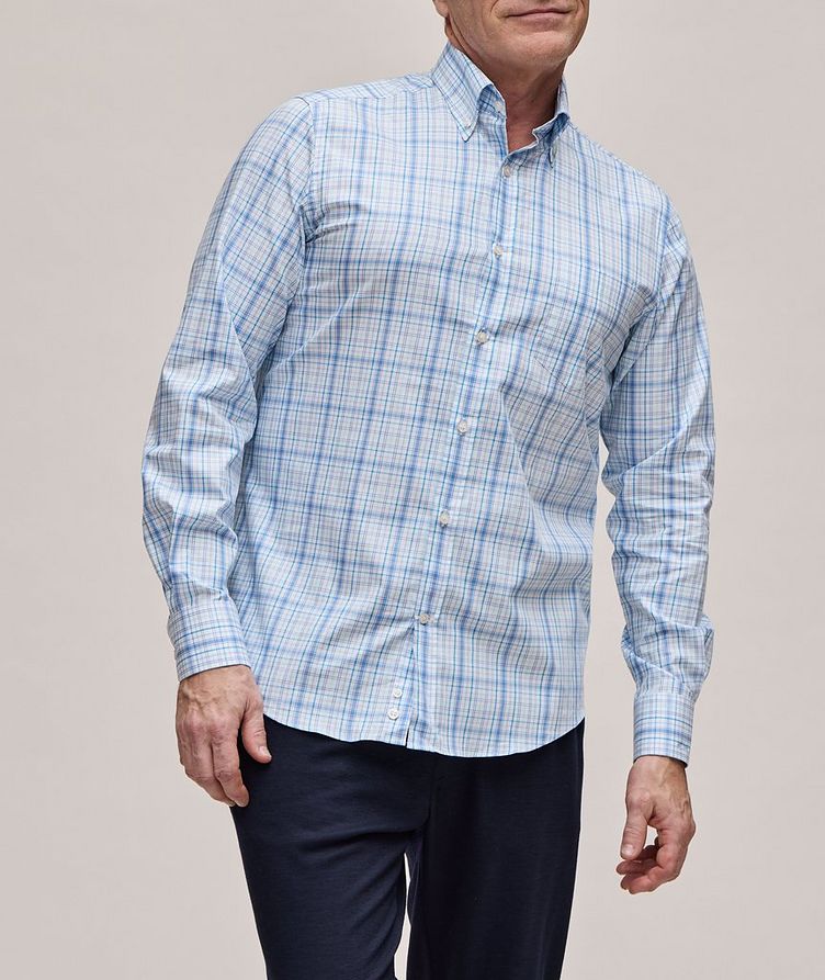 Checkered Button-Down Collar Sport Shirt image 1
