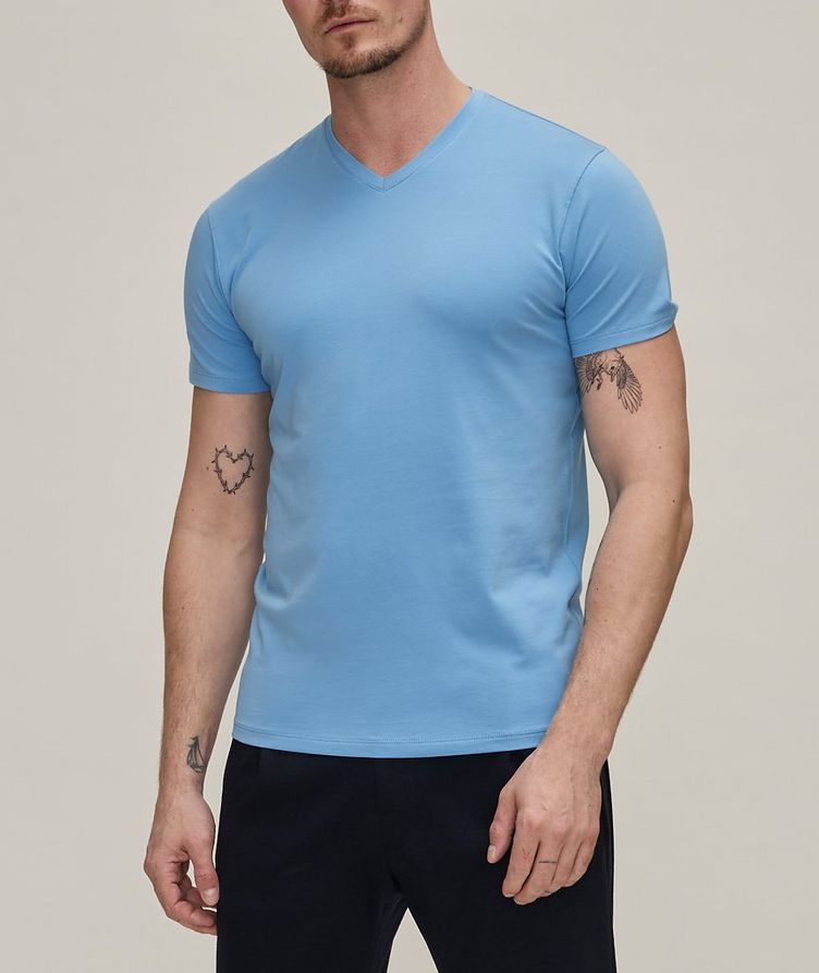 Pima Cotton-Stretch V-Neck T-Shirt image 1