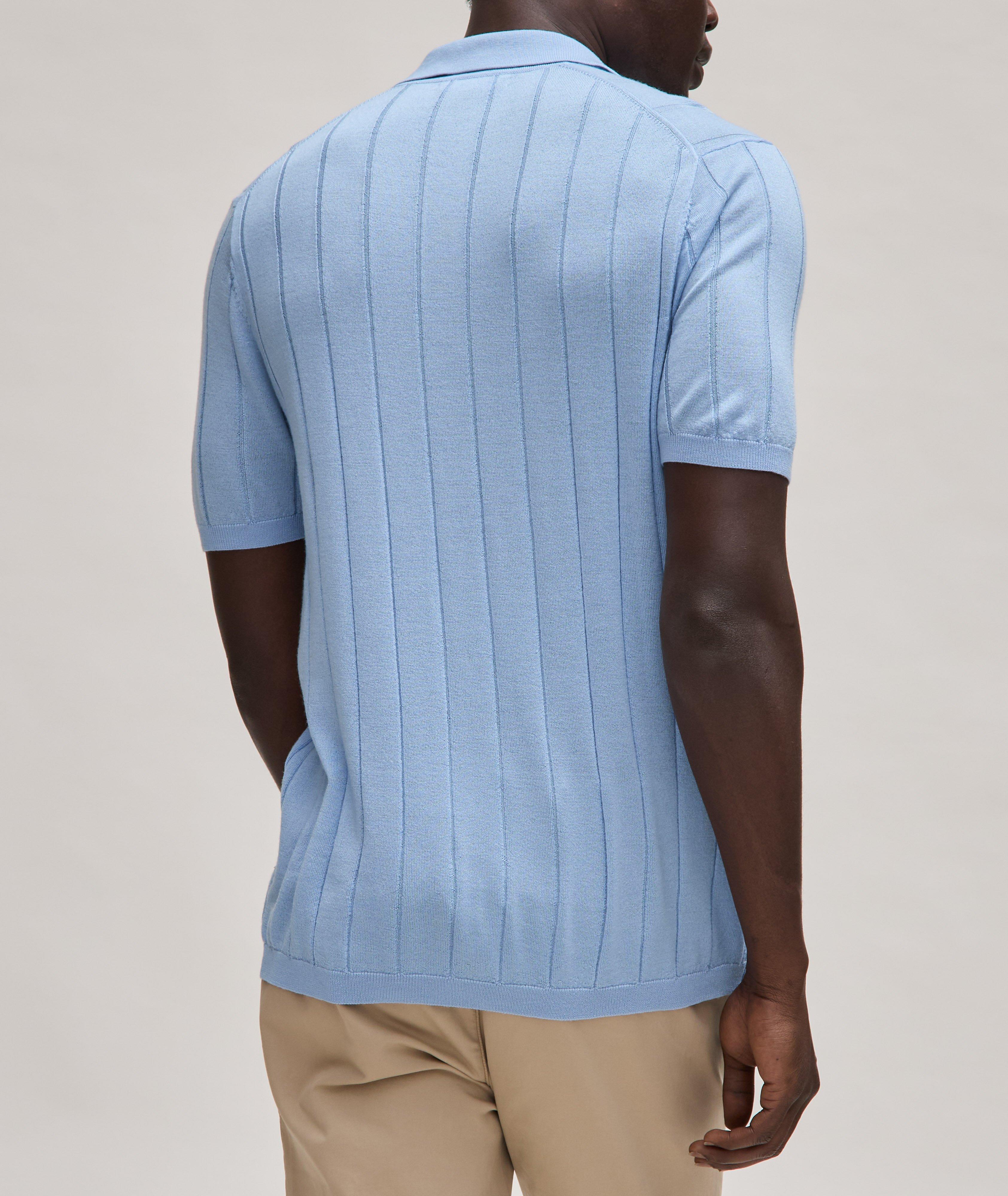 Wide Ribbed Wool-Blend Knit Shirt  image 2
