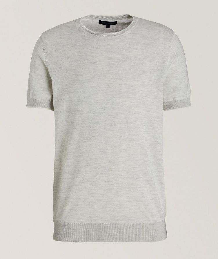 T-shirt en mélange de coton à détail contrastant image 0