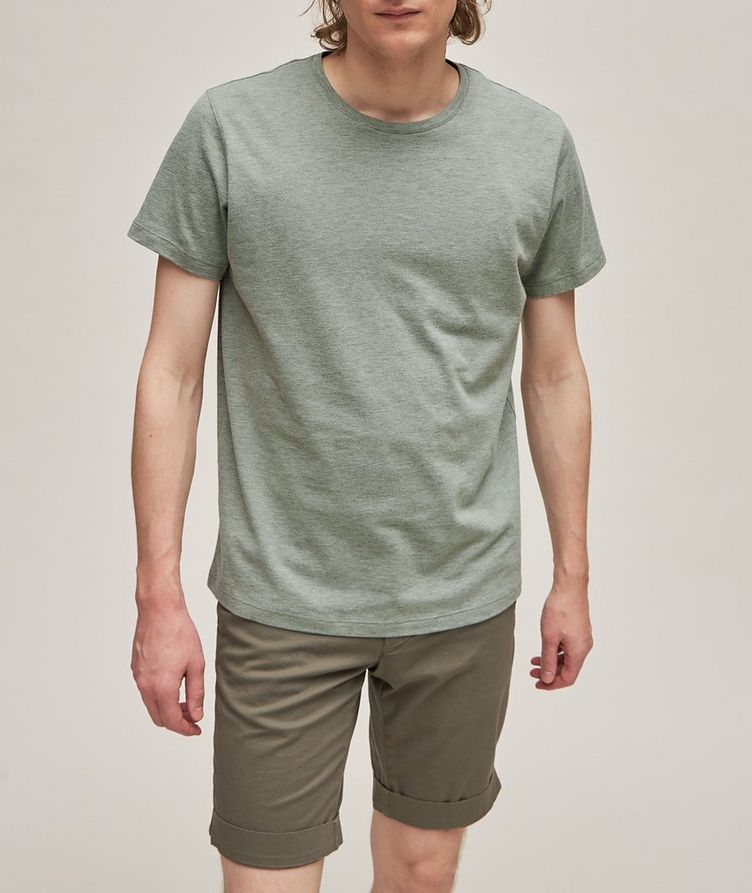 Overdye Heathered Pima Cotton-Blend T-Shirt image 1
