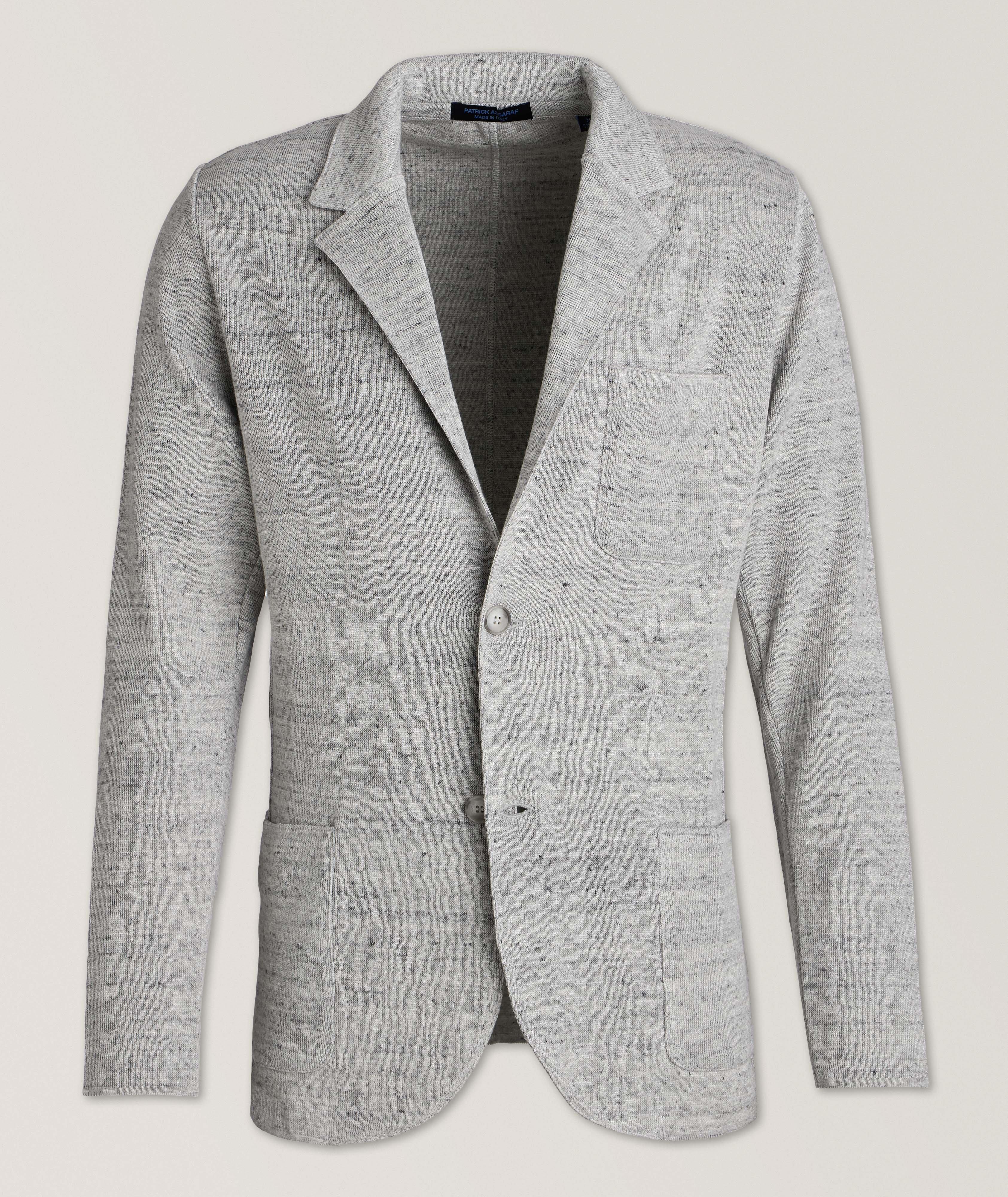Marbled Linen-Cotton Sport Jacket image 0
