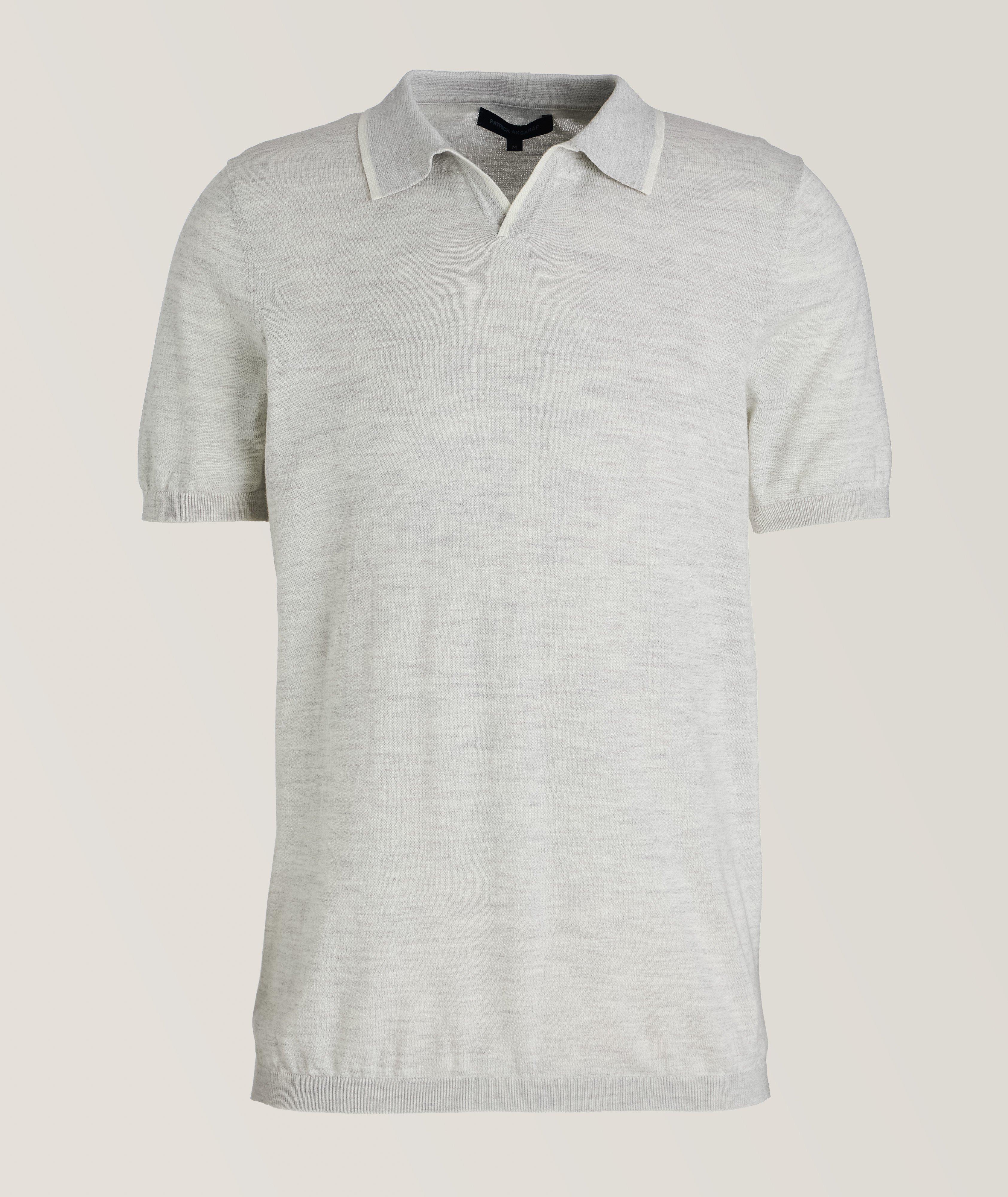 Contrast Piped Cotton-Blend Knit Polo image 0