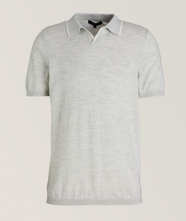 Contrast Piped Cotton-Blend Knit Polo image 0