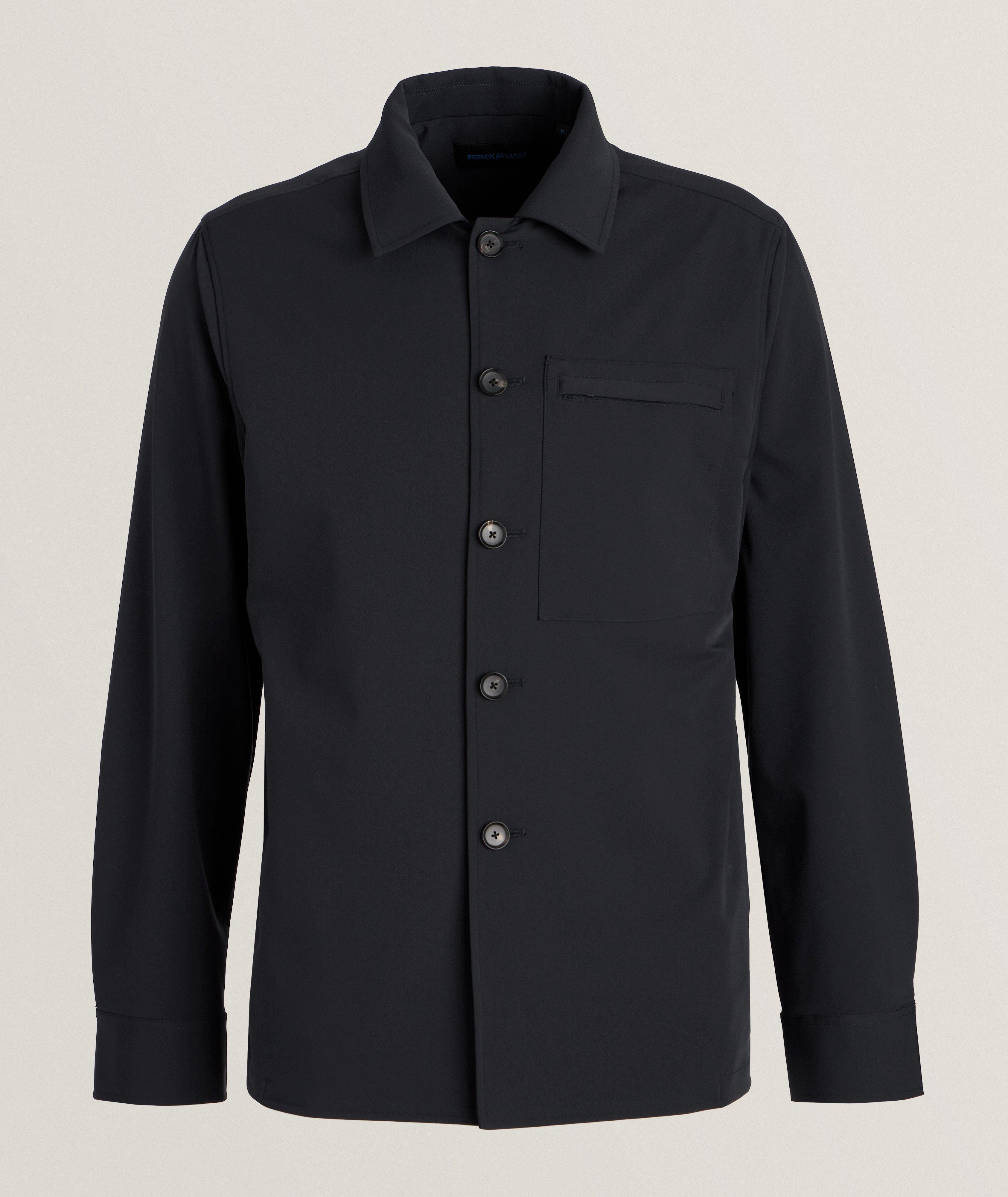 Patrick Assaraf Technical Fabric Travel Shirt Jacket