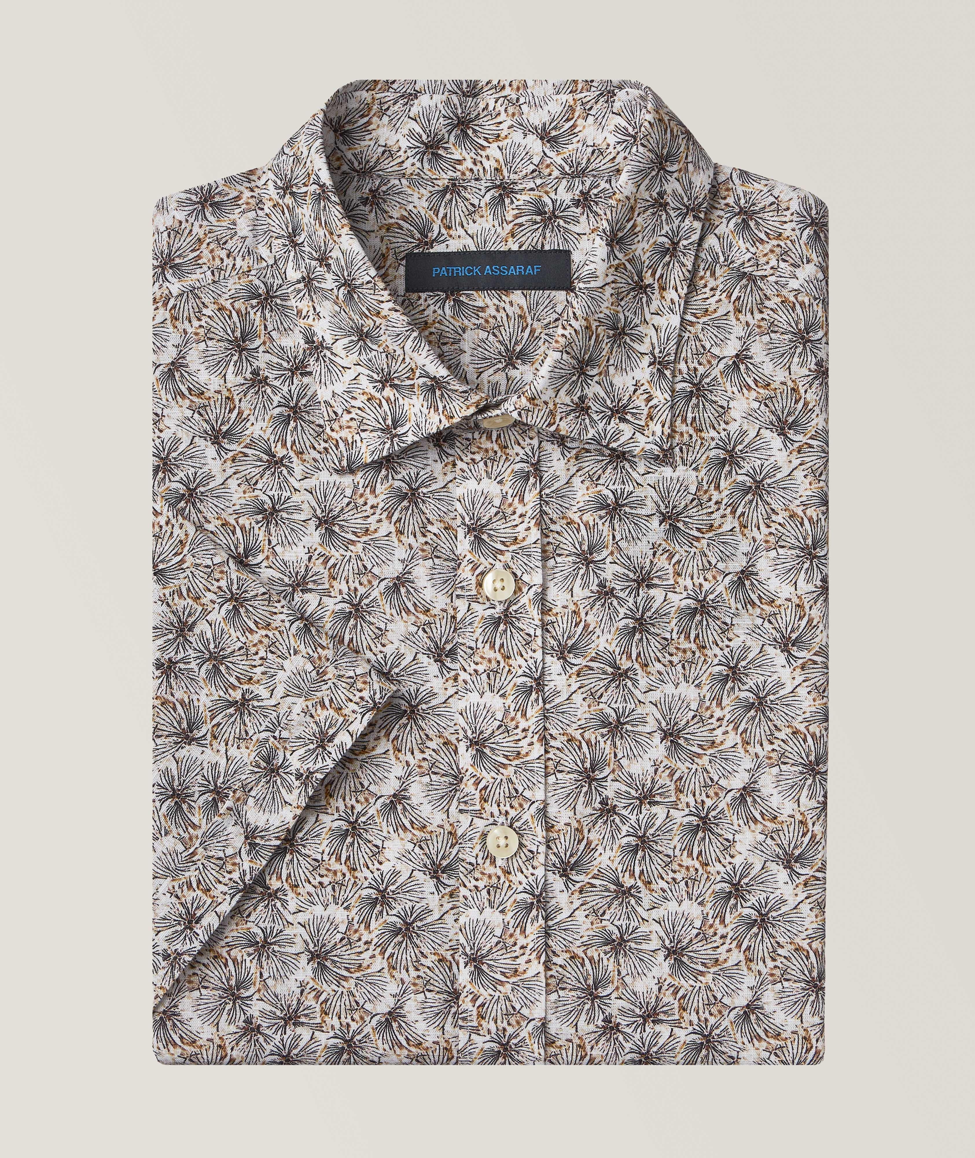 Feathered Pattern Cotton Sport Shirt  image 0