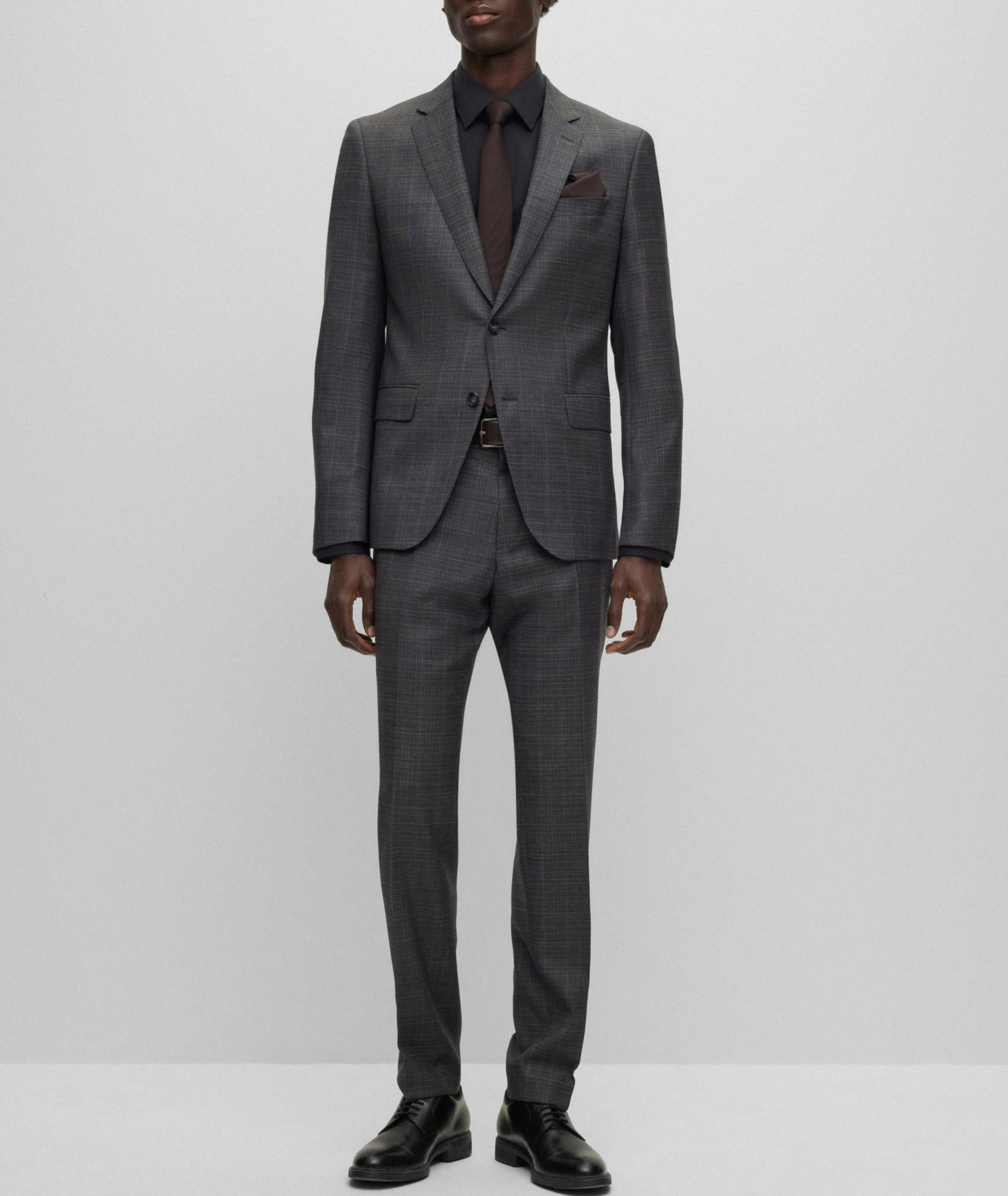 Slim-Fit Checked Stretch-Wool Suit  image 5