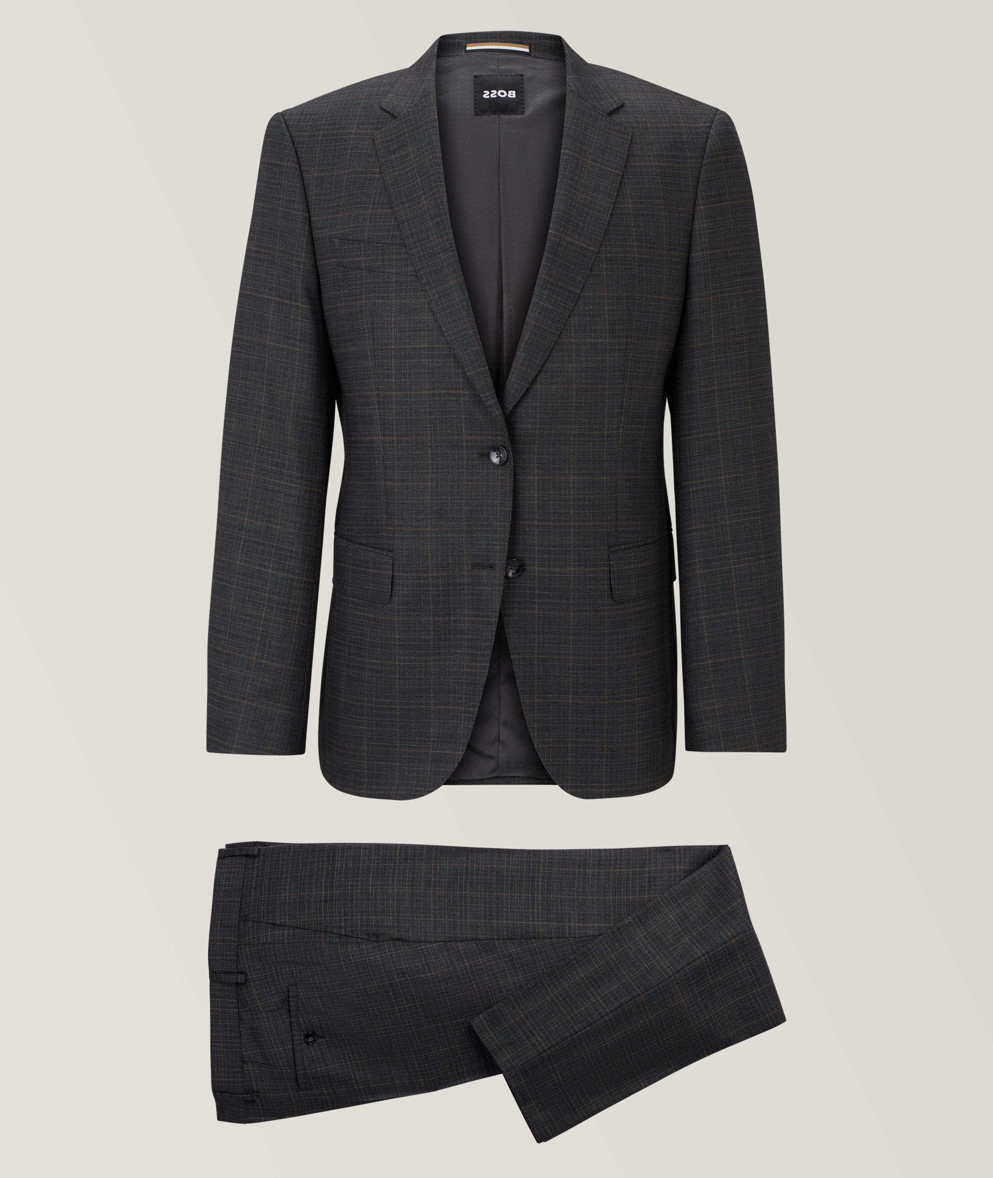Slim-Fit Checked Stretch-Wool Suit  image 0