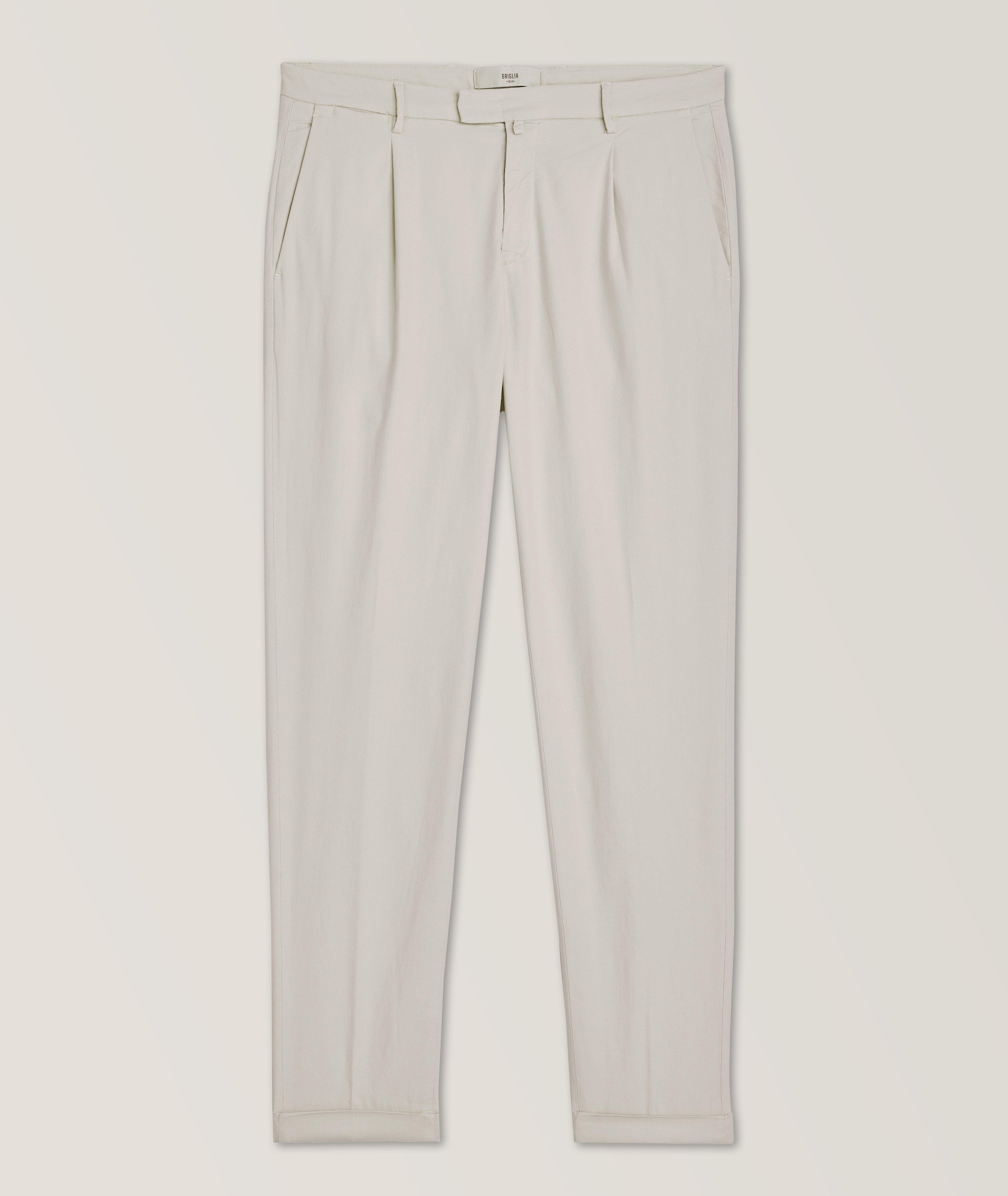 Pleated Cotton Pants image 0