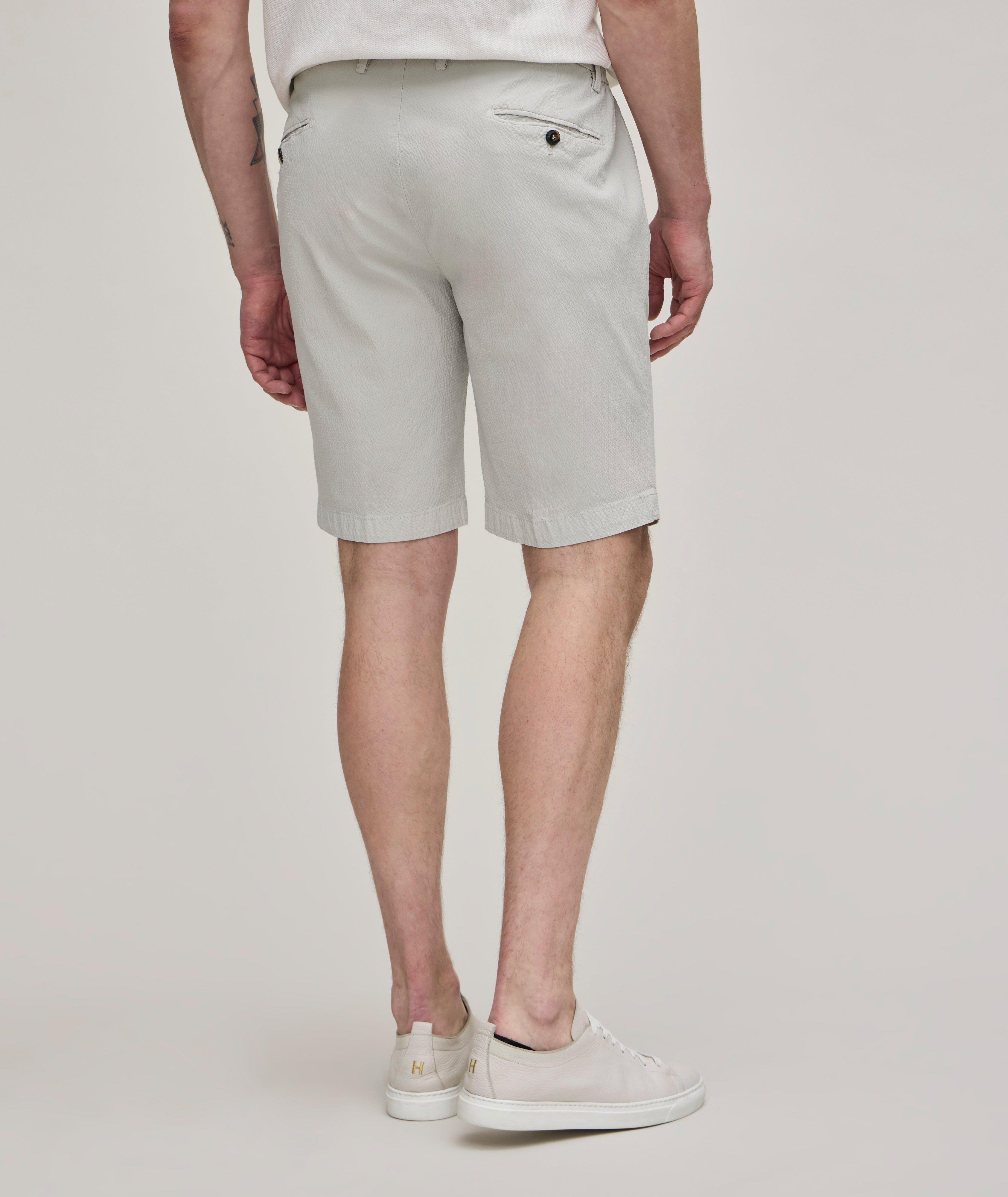 Textured Stretch-Cotton Bermuda Shorts image 2