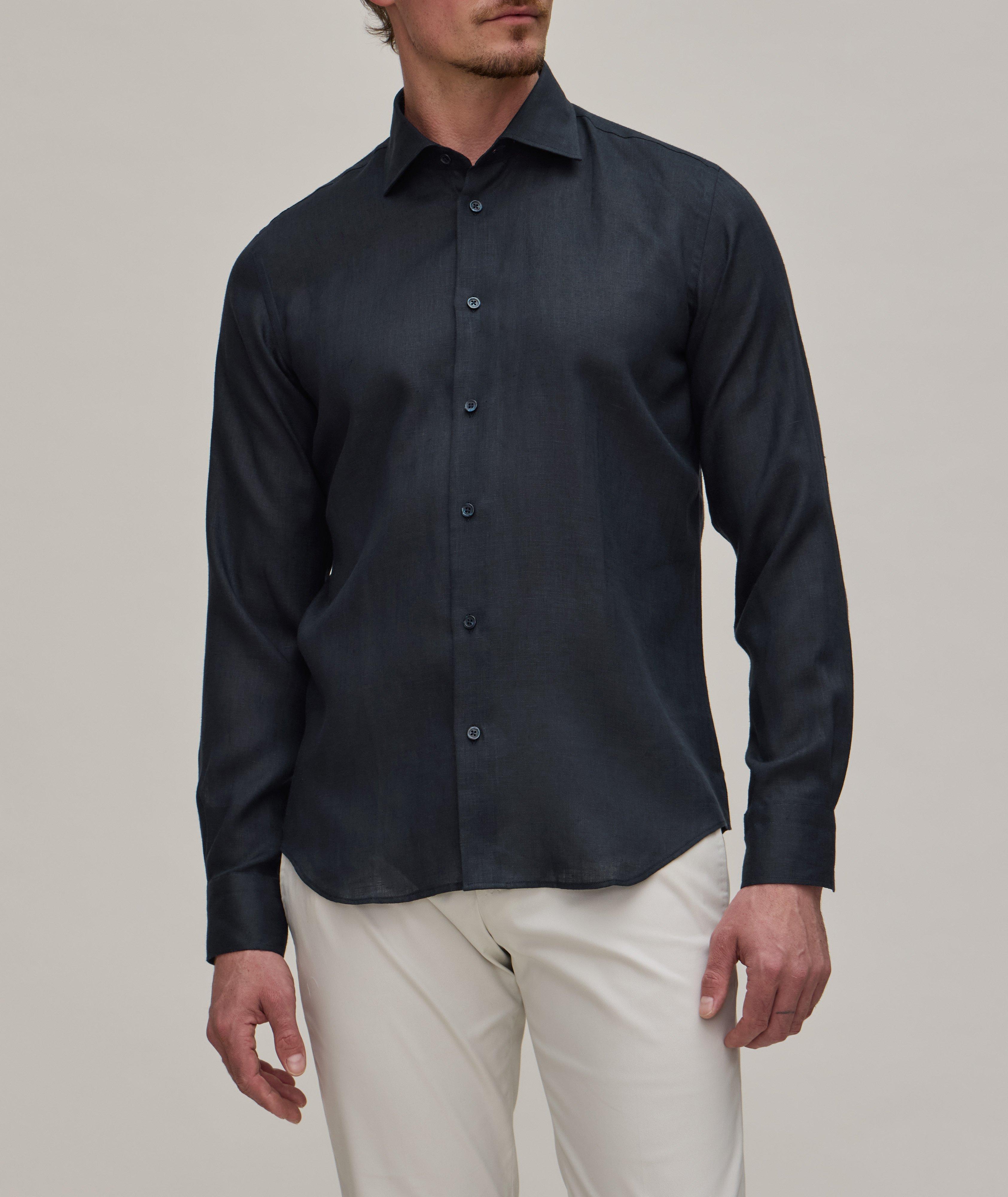 Textured Linen Sport Shirt image 1