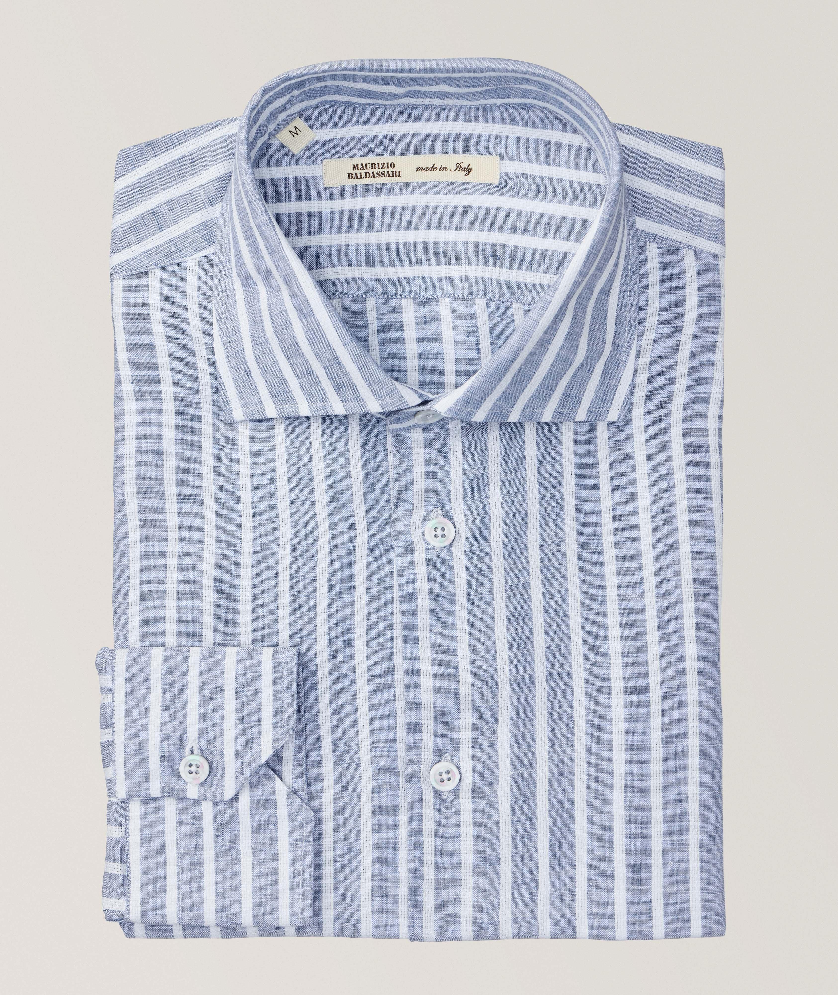 Striped Linen Sport Shirt image 0
