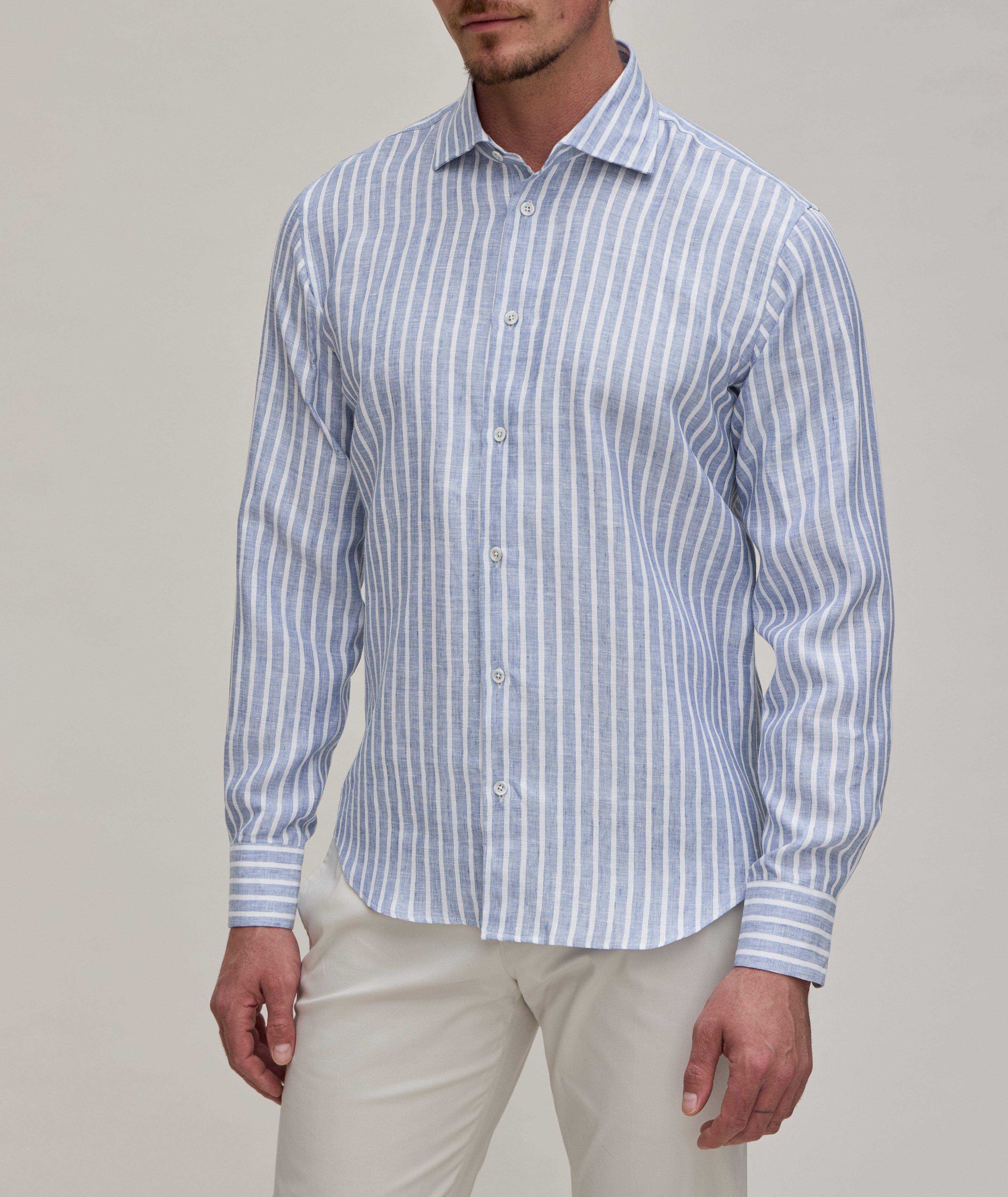 Striped Linen Sport Shirt image 1