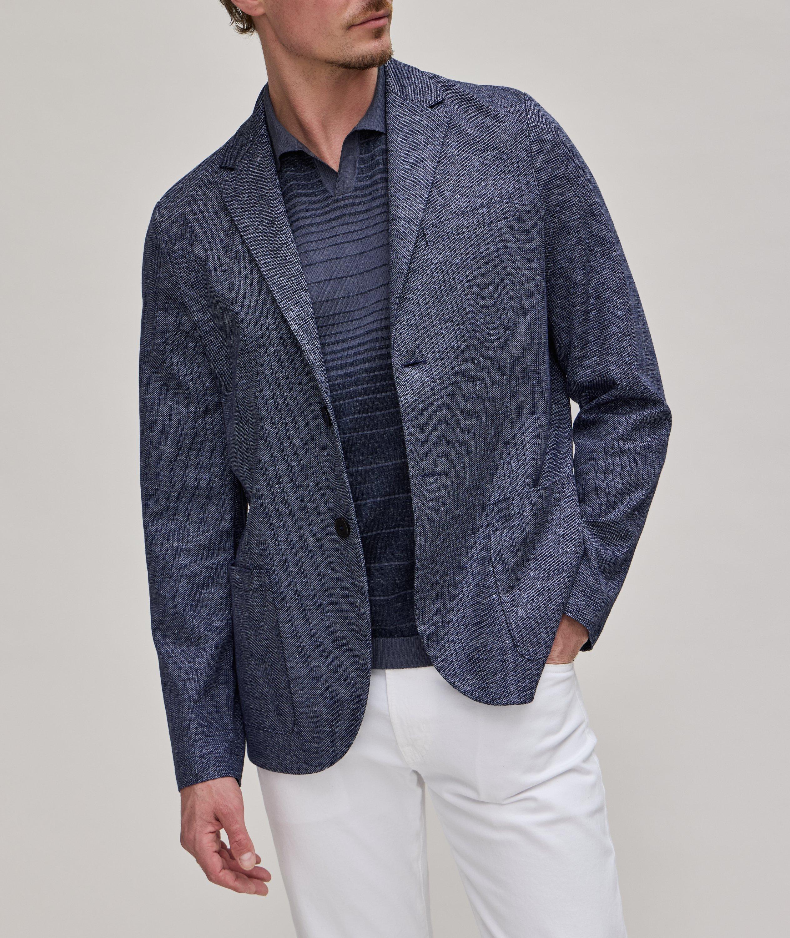 Textured Mélange Linen-Cotton Sport Jacket image 1