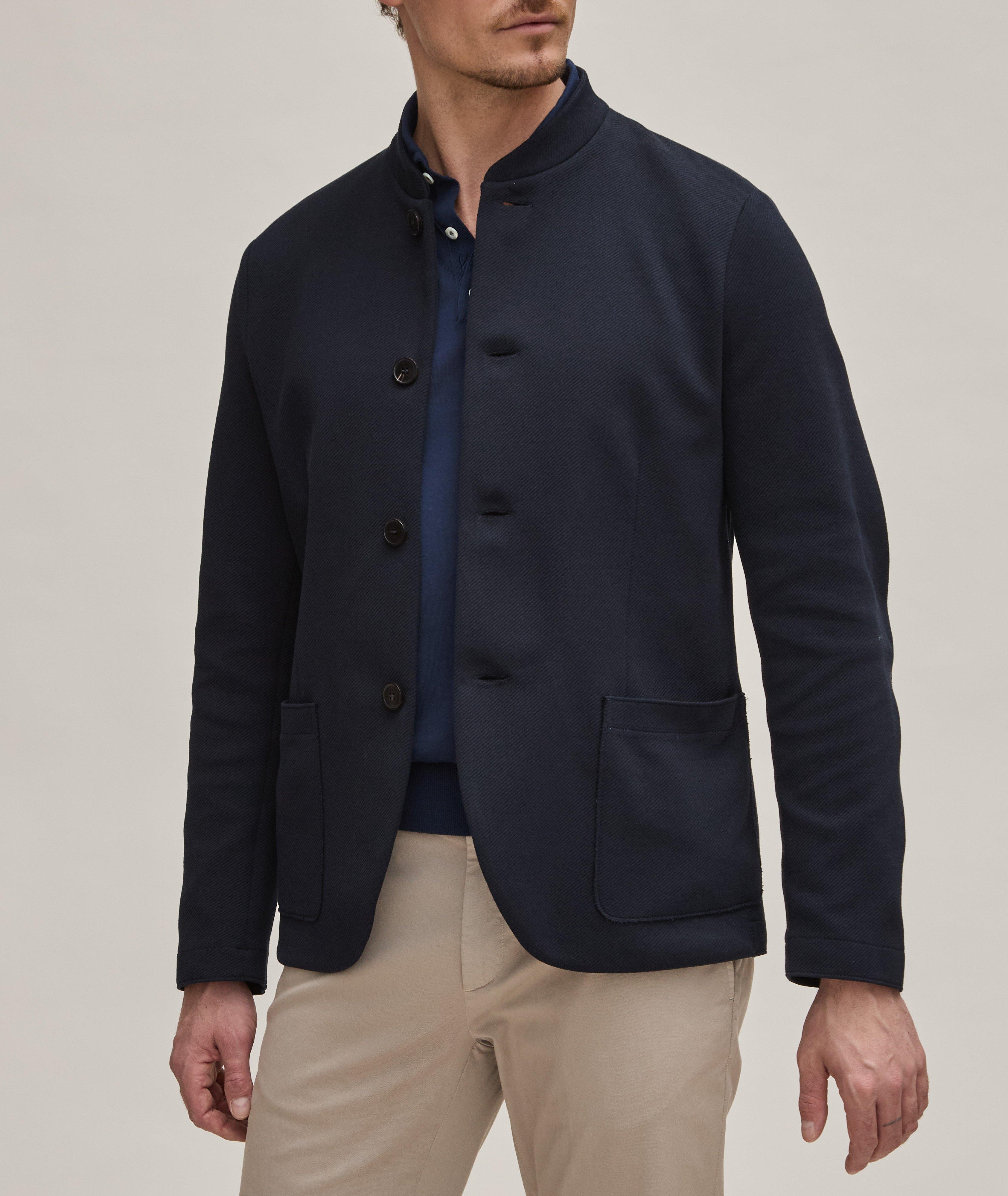 Nehru Band Collar Textured Sport Jacket image 1