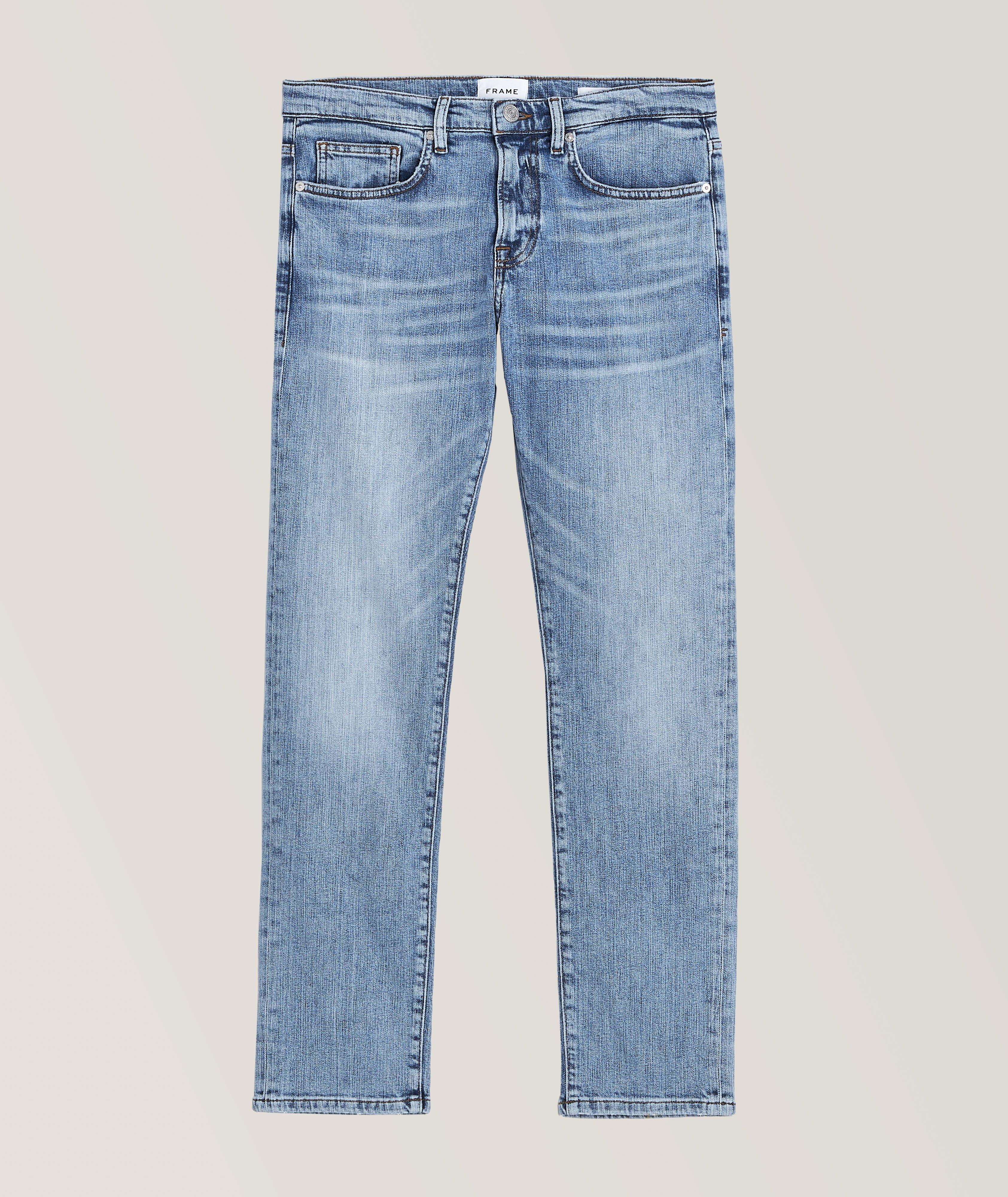 L'Homme Slim-Fit Distressed Jeans