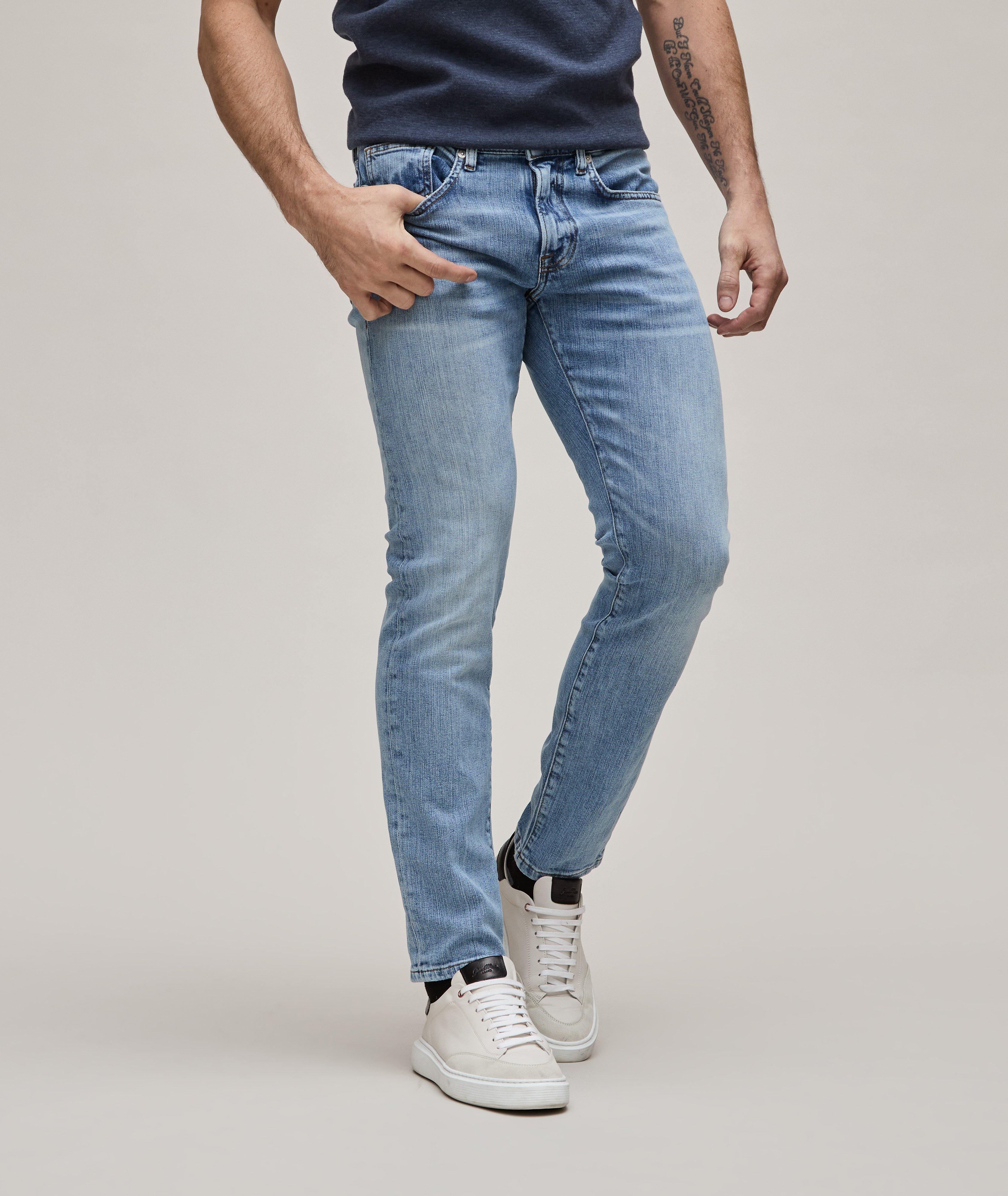 L'Homme Slim-Fit Distressed Jeans