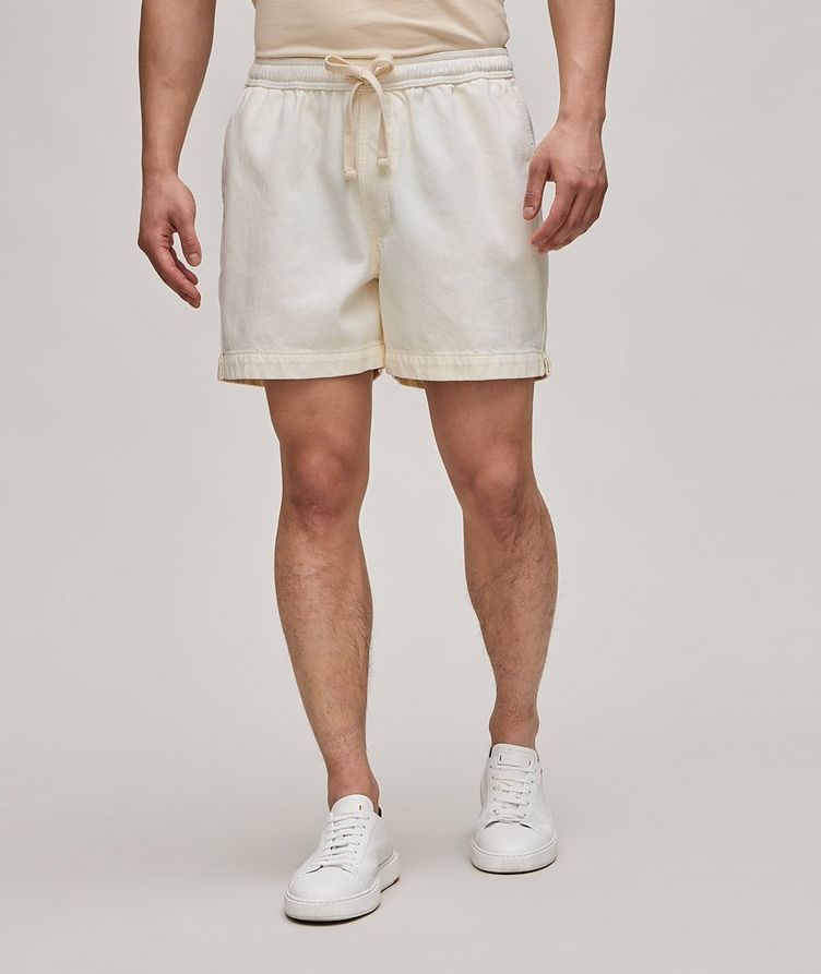 Textured Terry Cotton Shorts image 1