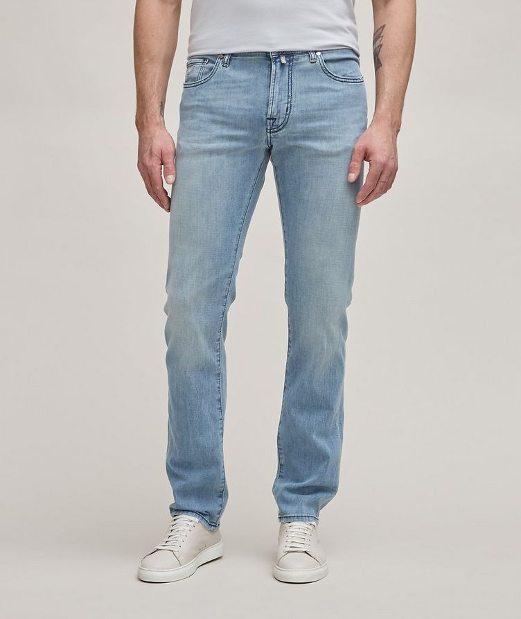 Bard Slim Fit Stretch Cotton-Silk Jeans image 1