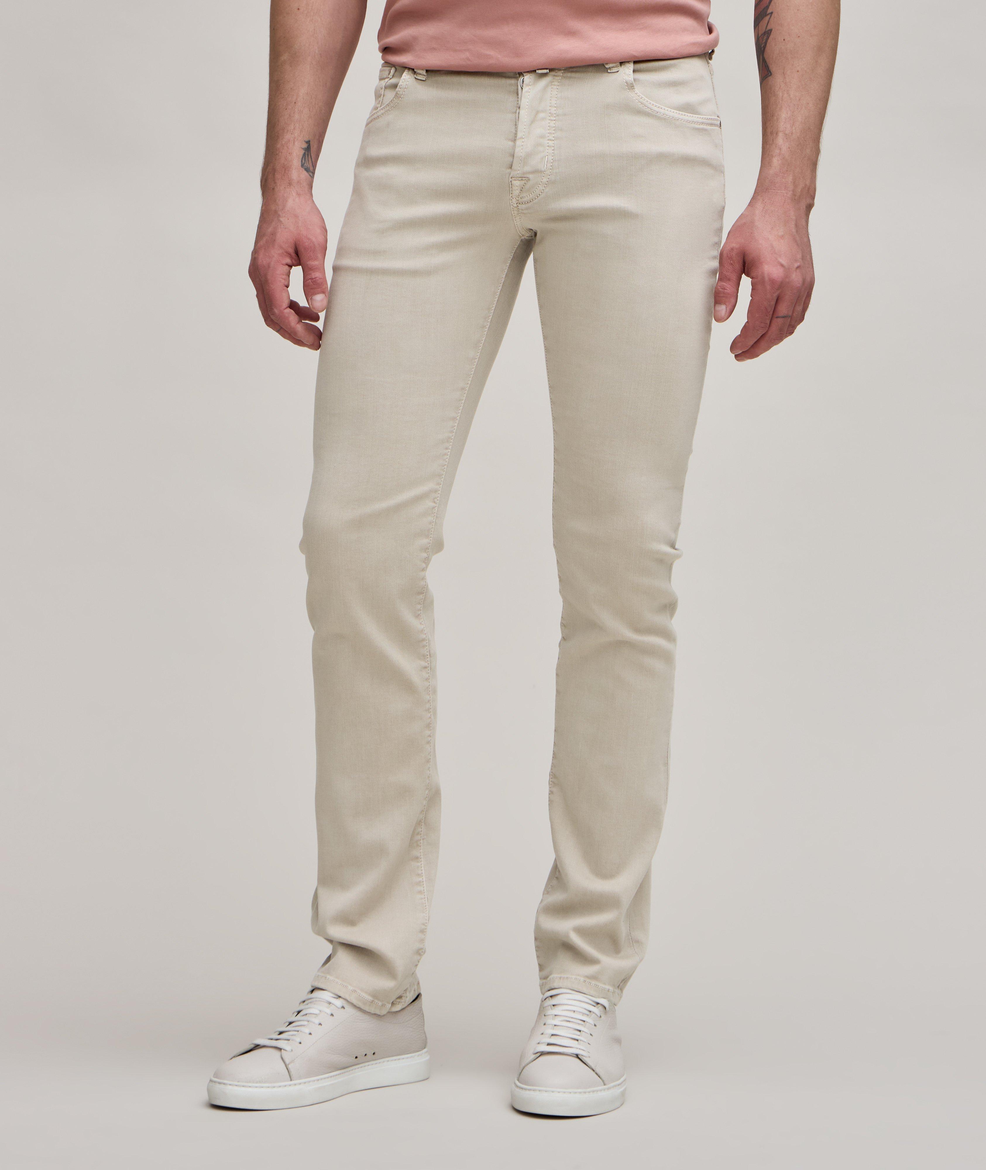 Nick Light-Wash Stretch-Cotton Blend Jeans image 1