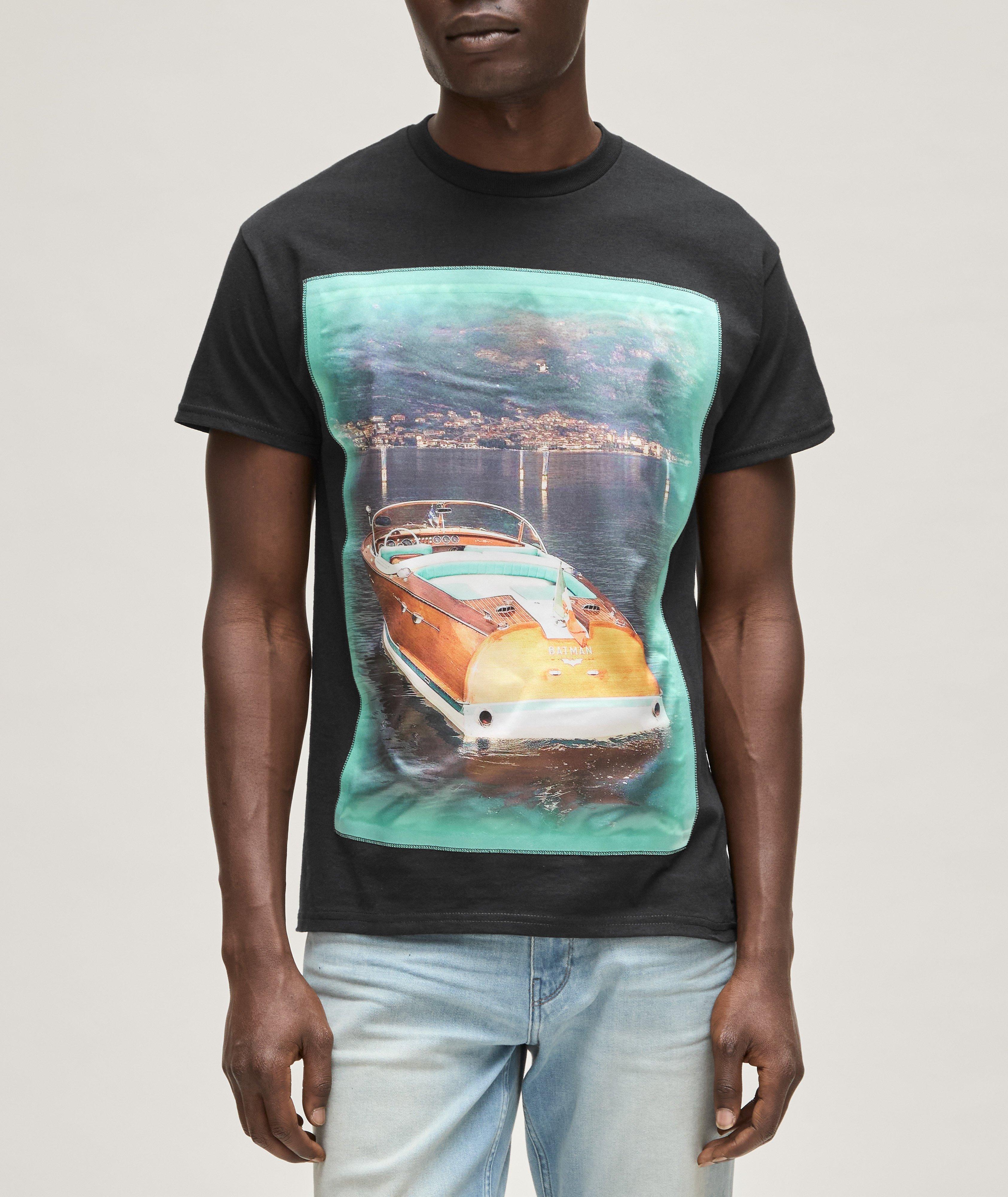 T-shirt avec image de bateau image 1