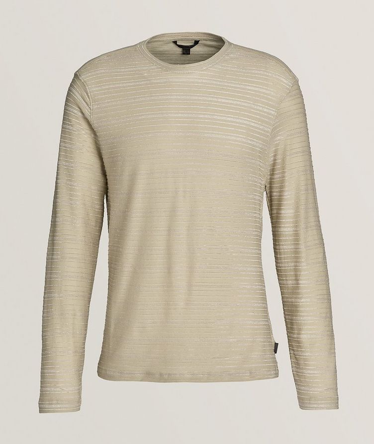 Textured-Striped Cotton-Blend Sweater image 0