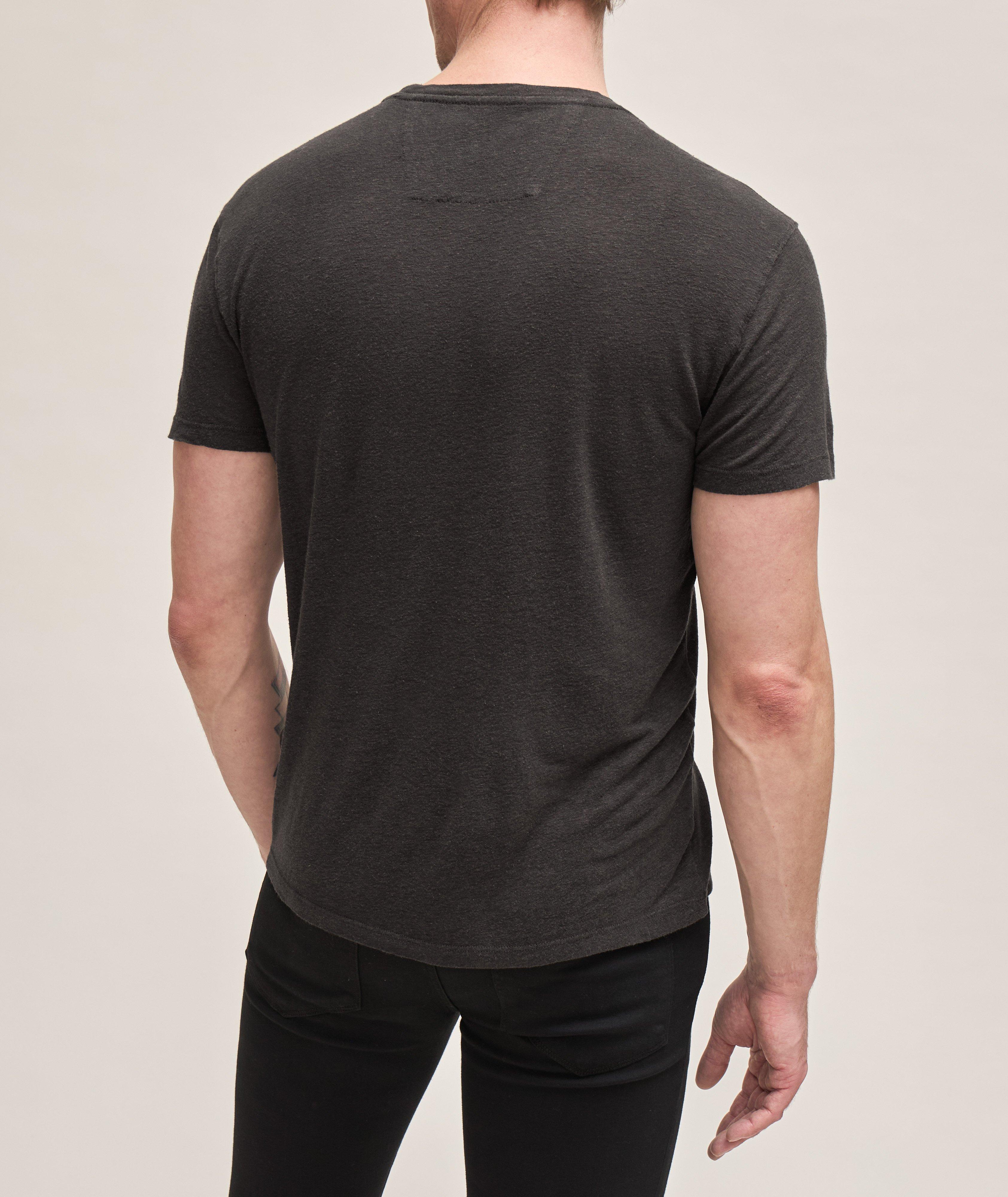 Graphic Print Linen-Modal T-Shirt image 2