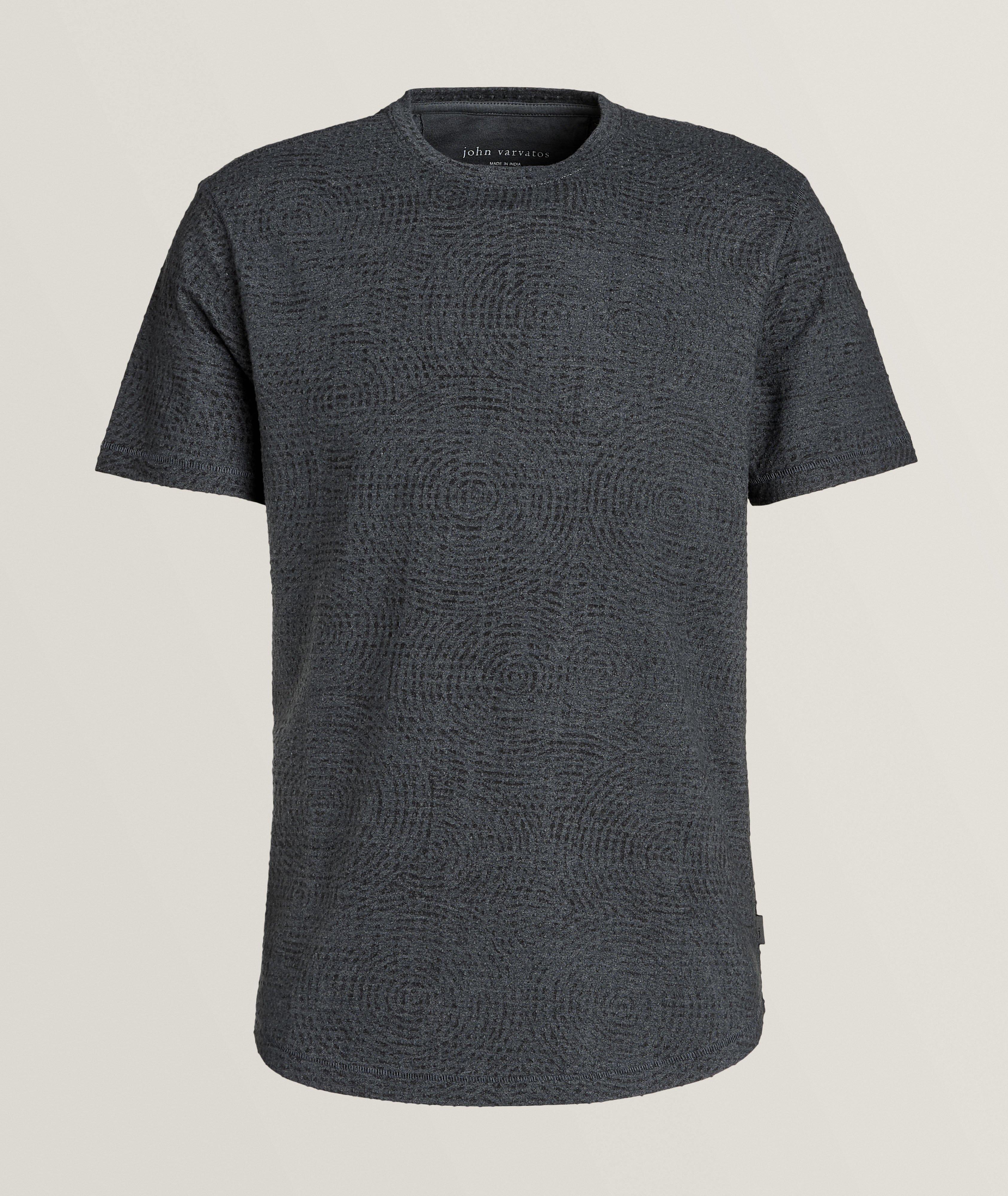 Textured Circular Stitch Cotton T-Shirt