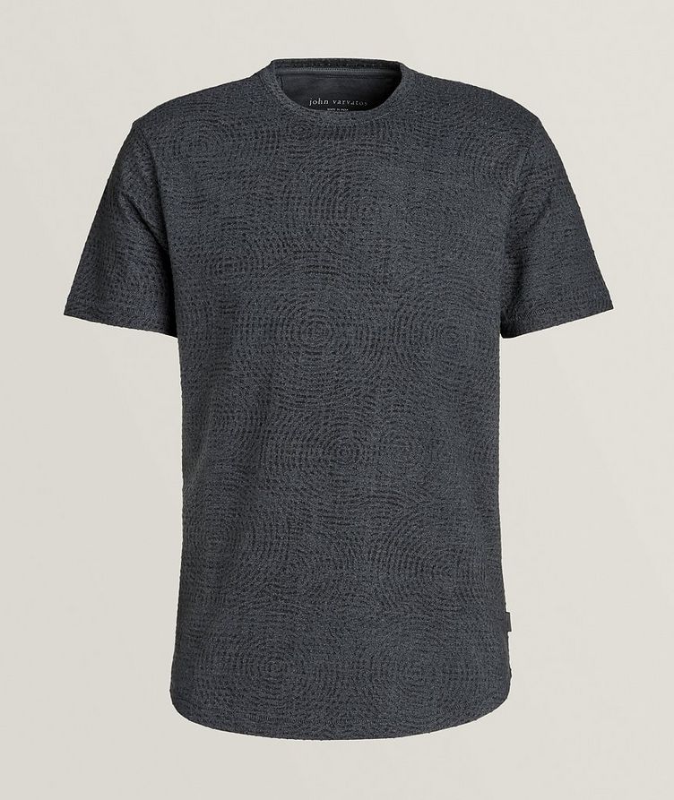 T-shirt en mélange de coton à motif texturé image 0