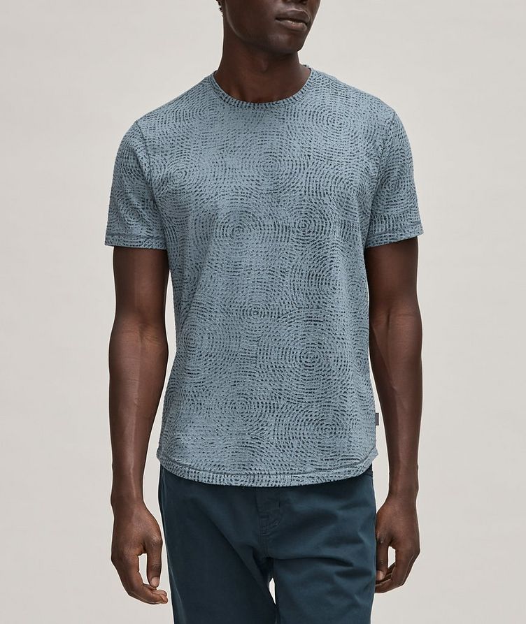 T-shirt en mélange de coton à motif texturé image 1