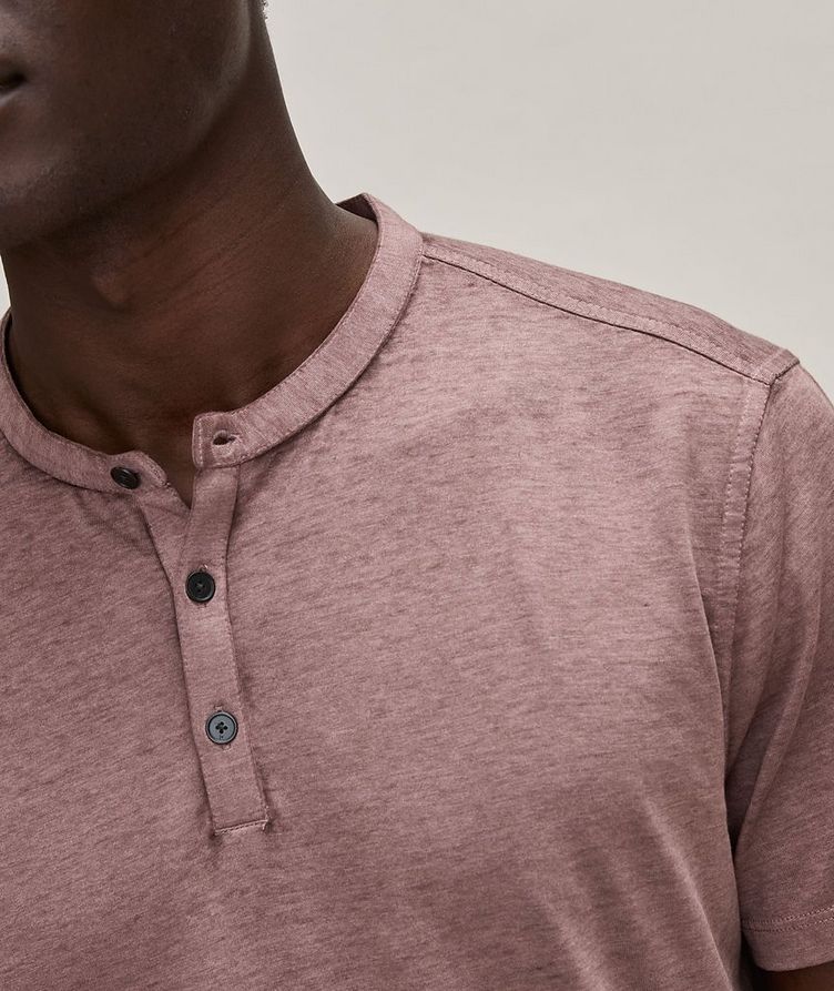 Heathered Cotton-Blend Henley  image 3