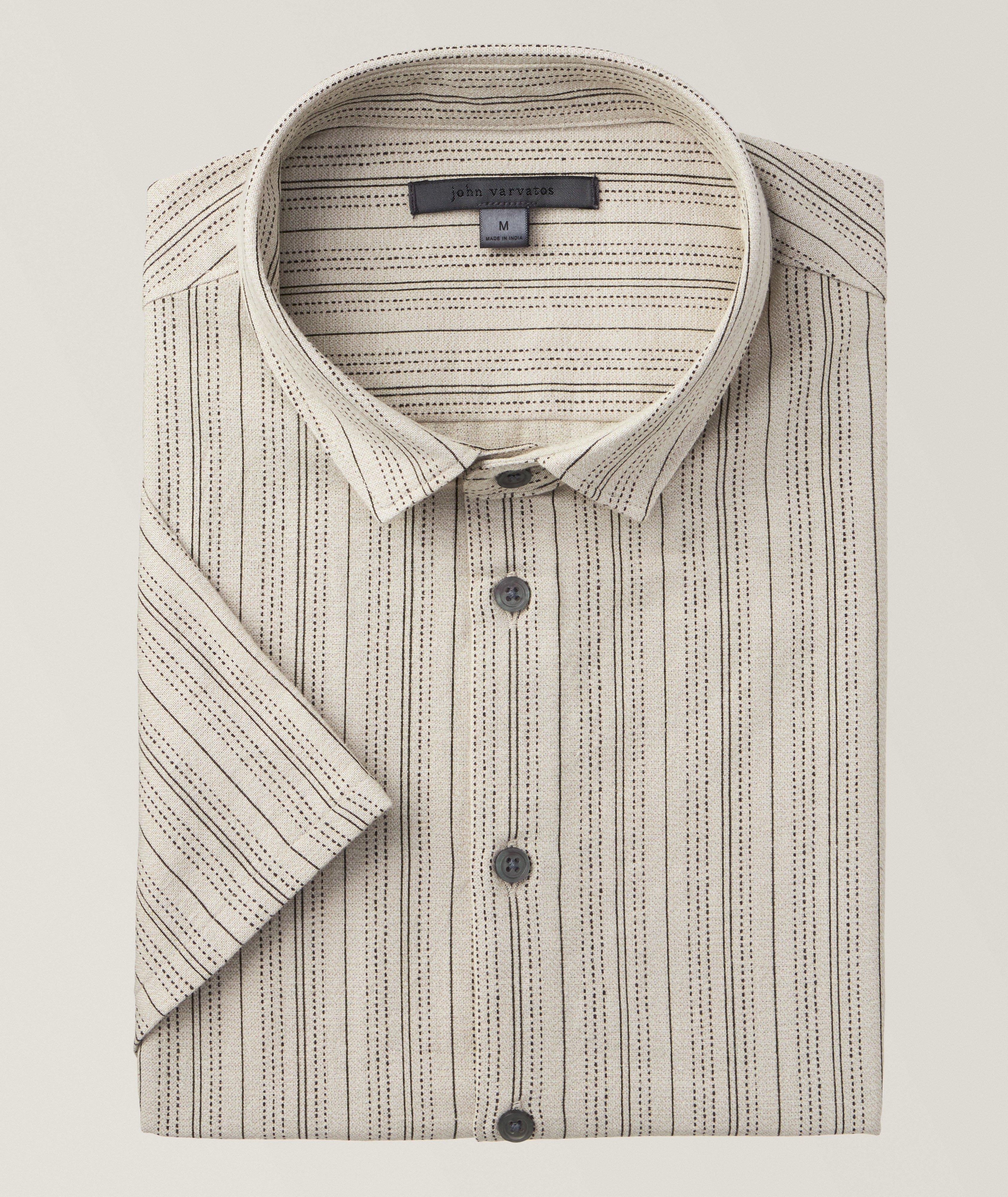 Stitch Pinstripe Cotton-Blend Sport Shirt  image 0